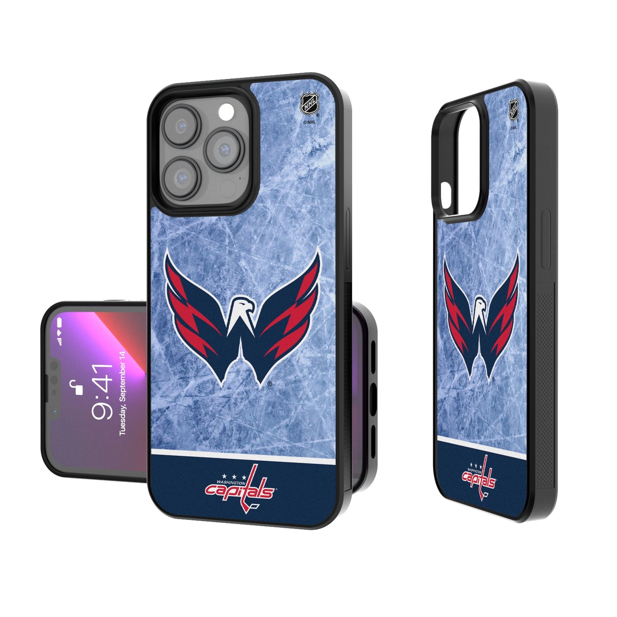 Washington Capitals Ice Wordmark Bump Phone Case