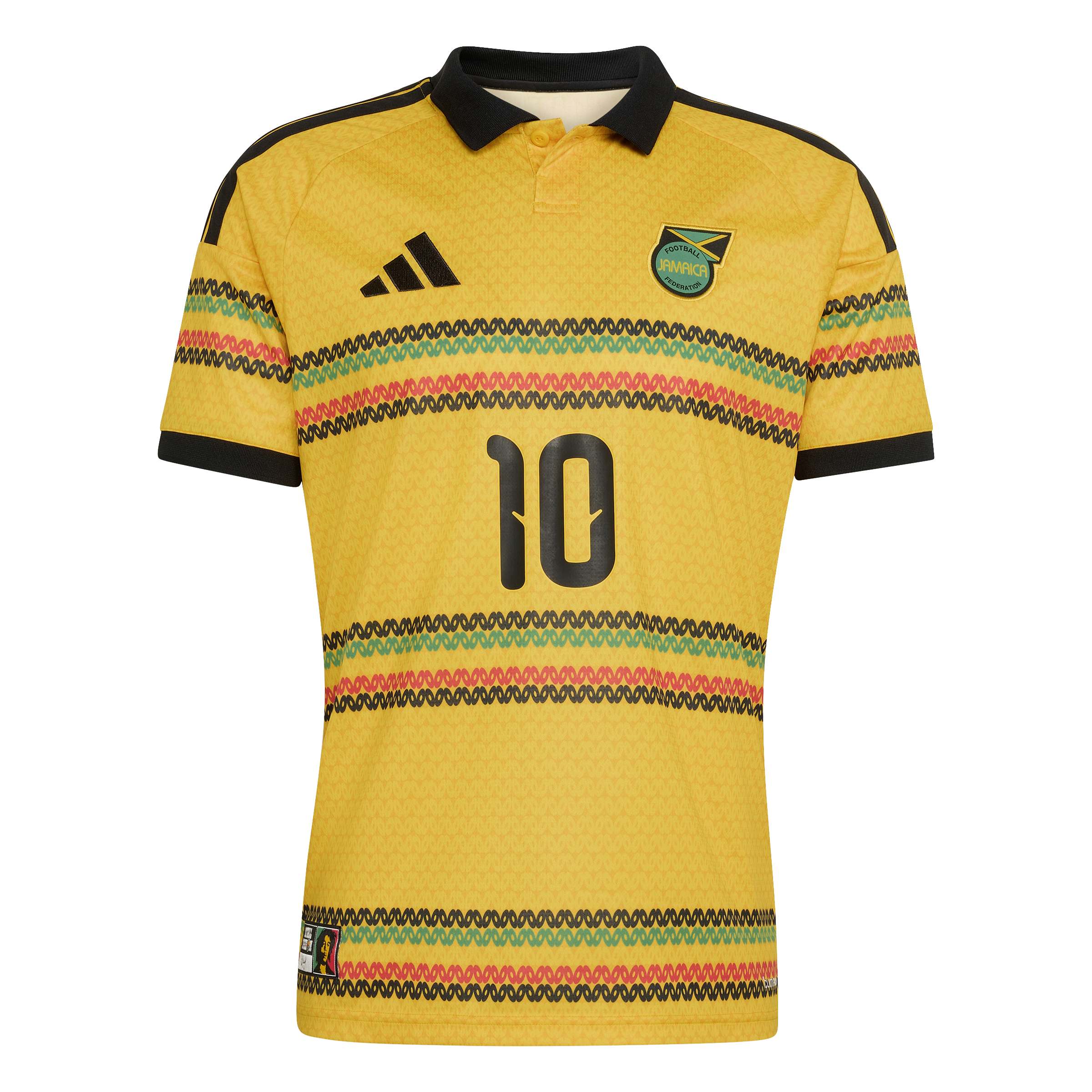 Adidas Mens Jamaica 26 x Bob Marley Home Jersey - Gold 5