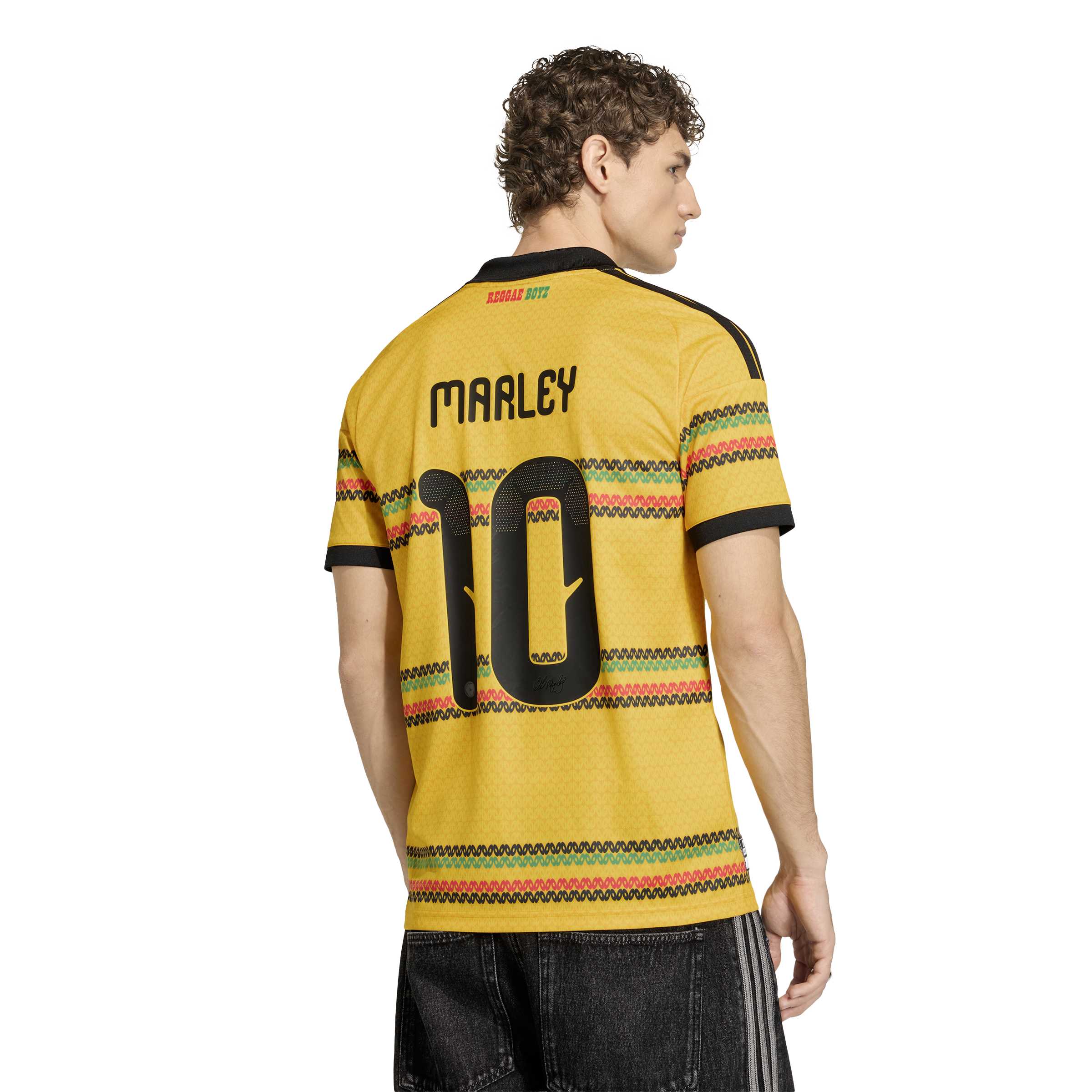 Adidas Mens Jamaica 26 x Bob Marley Home Jersey - Gold 2