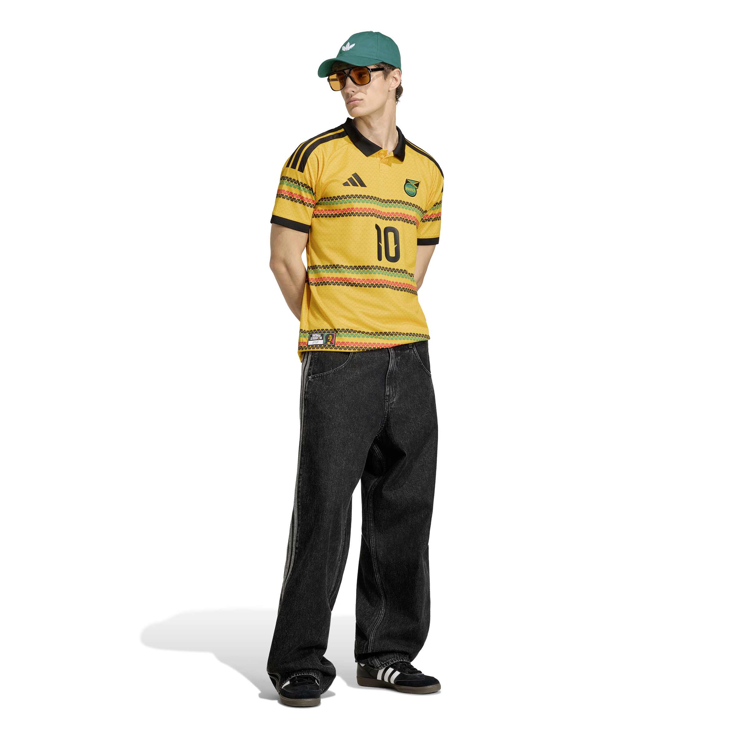 Adidas Mens Jamaica 26 x Bob Marley Home Jersey - Gold 7