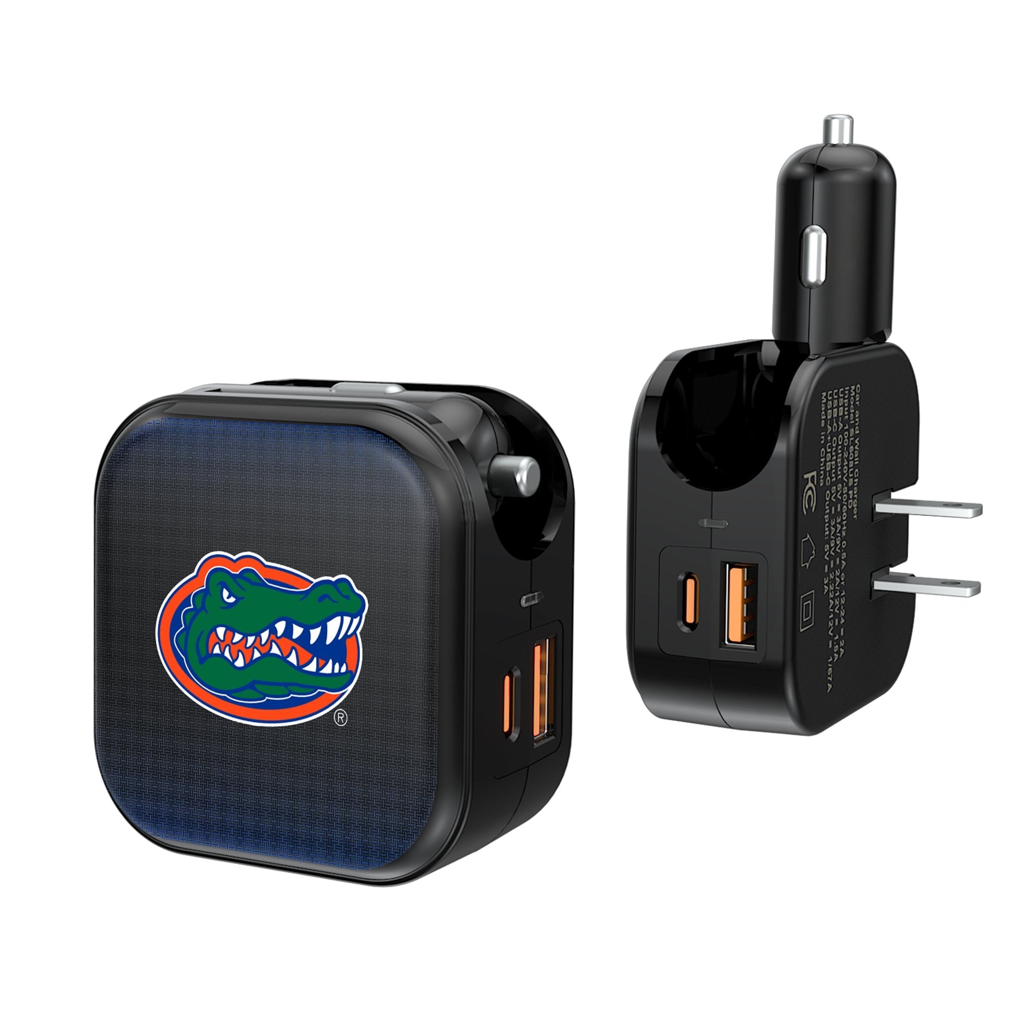 University of Florida Gators Linen 2 in 1 USB A/C Charger 1