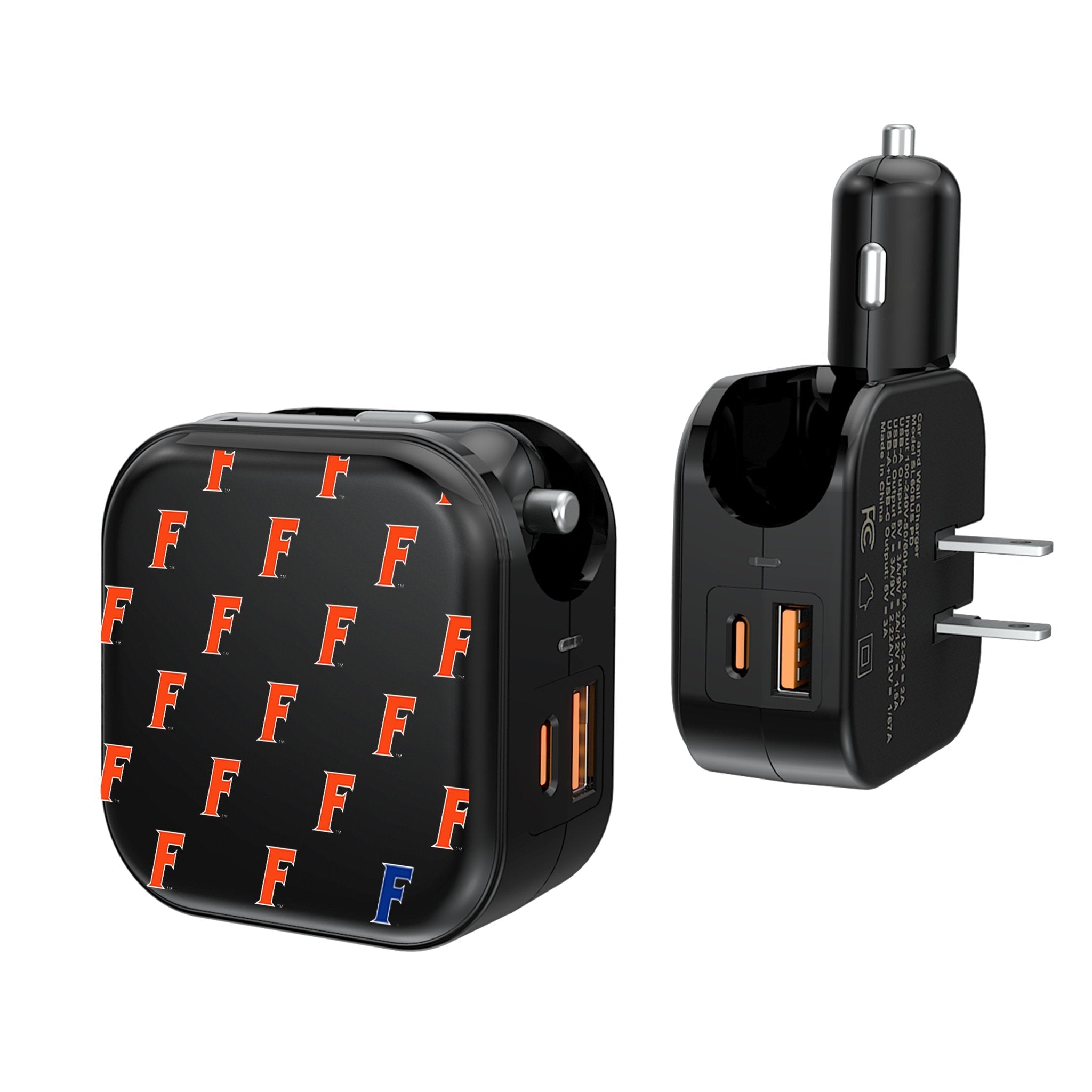 University of Florida Gators Fashion Pattern 2 in 1 USB A/C Charger 1
