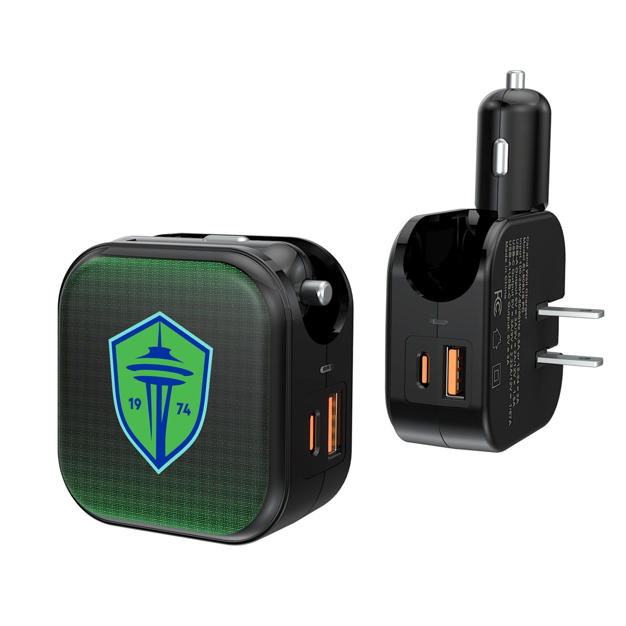 Seattle Sounders FC   Linen 2 in 1 USB A/C Charger 1