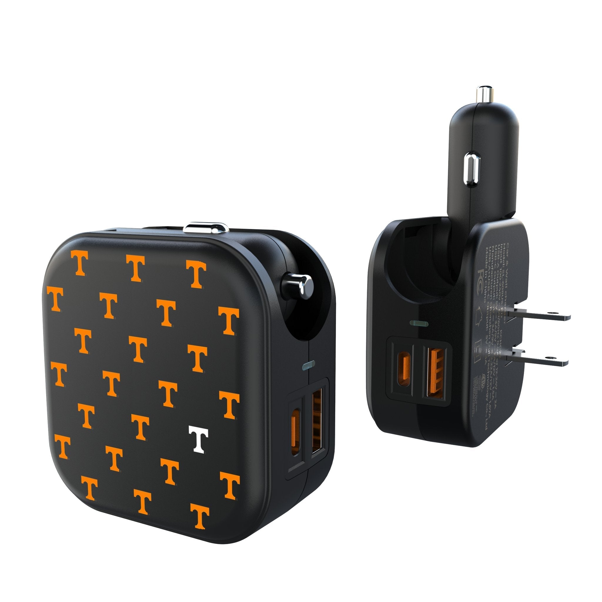 University of Tennessee Volunteers Fashion Pattern 2 in 1 USB A/C Charger 1