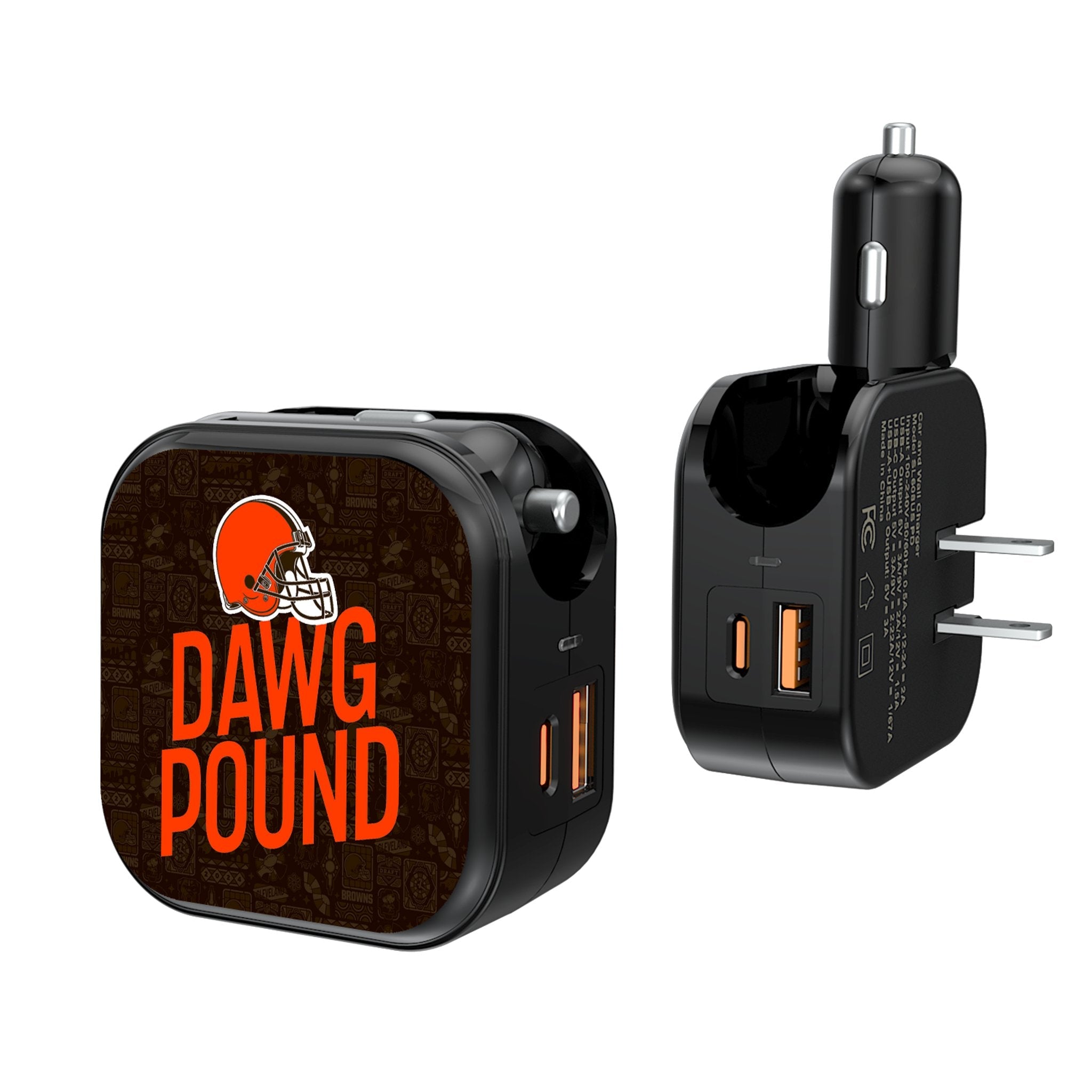 Cleveland Browns 2024 Illustrated Limited Edition 2 in 1 USB A/C Charger 1