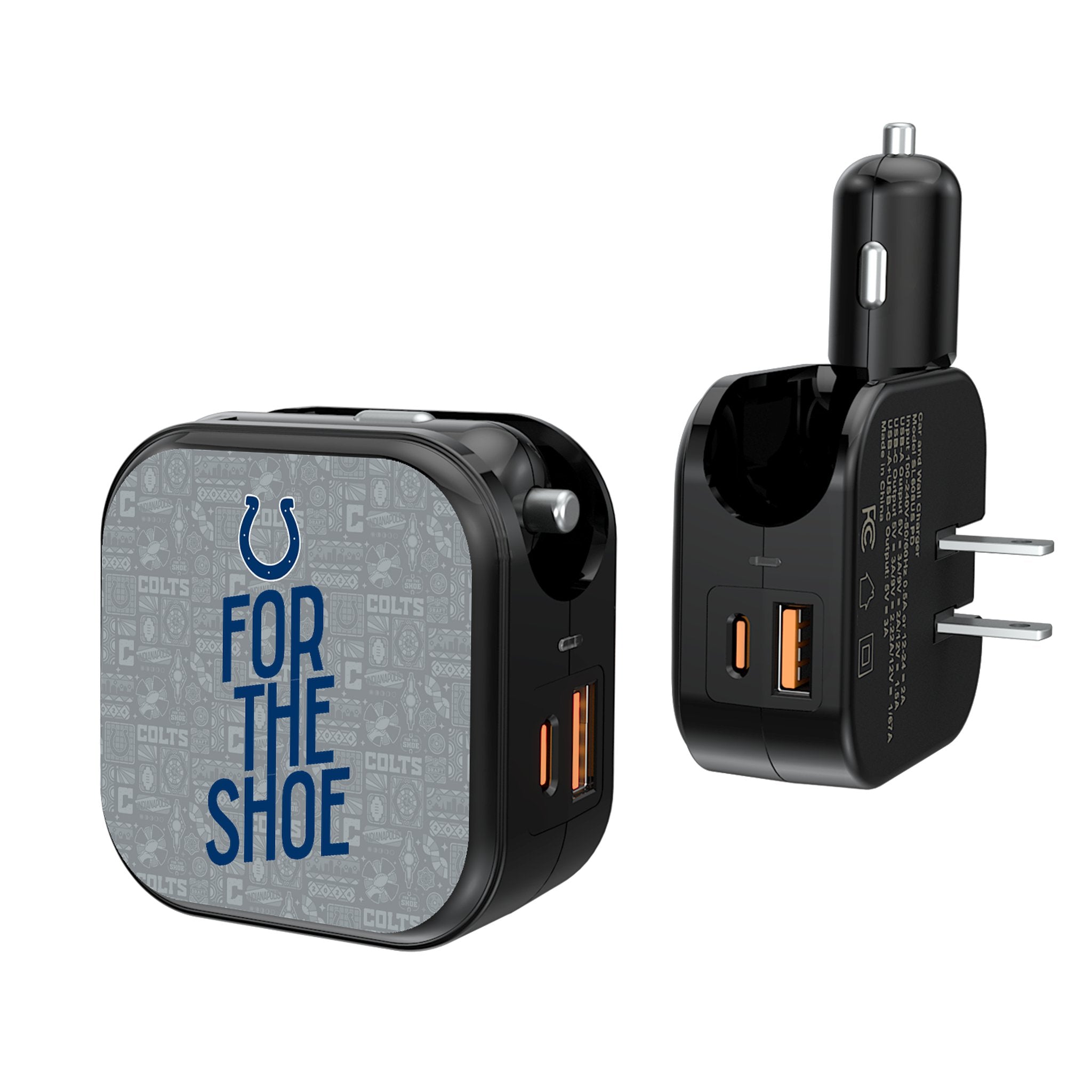 Indianapolis Colts 2024 Illustrated Limited Edition 2 in 1 USB A/C Charger 1
