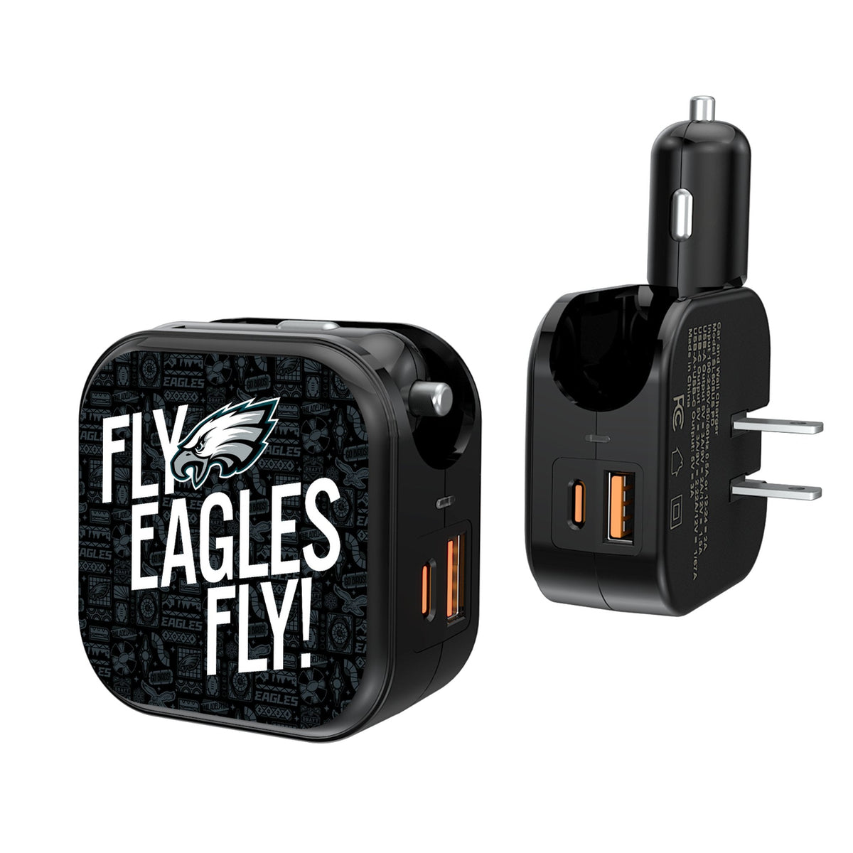 Philadelphia Eagles 2024 Illustrated Limited Edition 2 in 1 USB A/C Charger 1