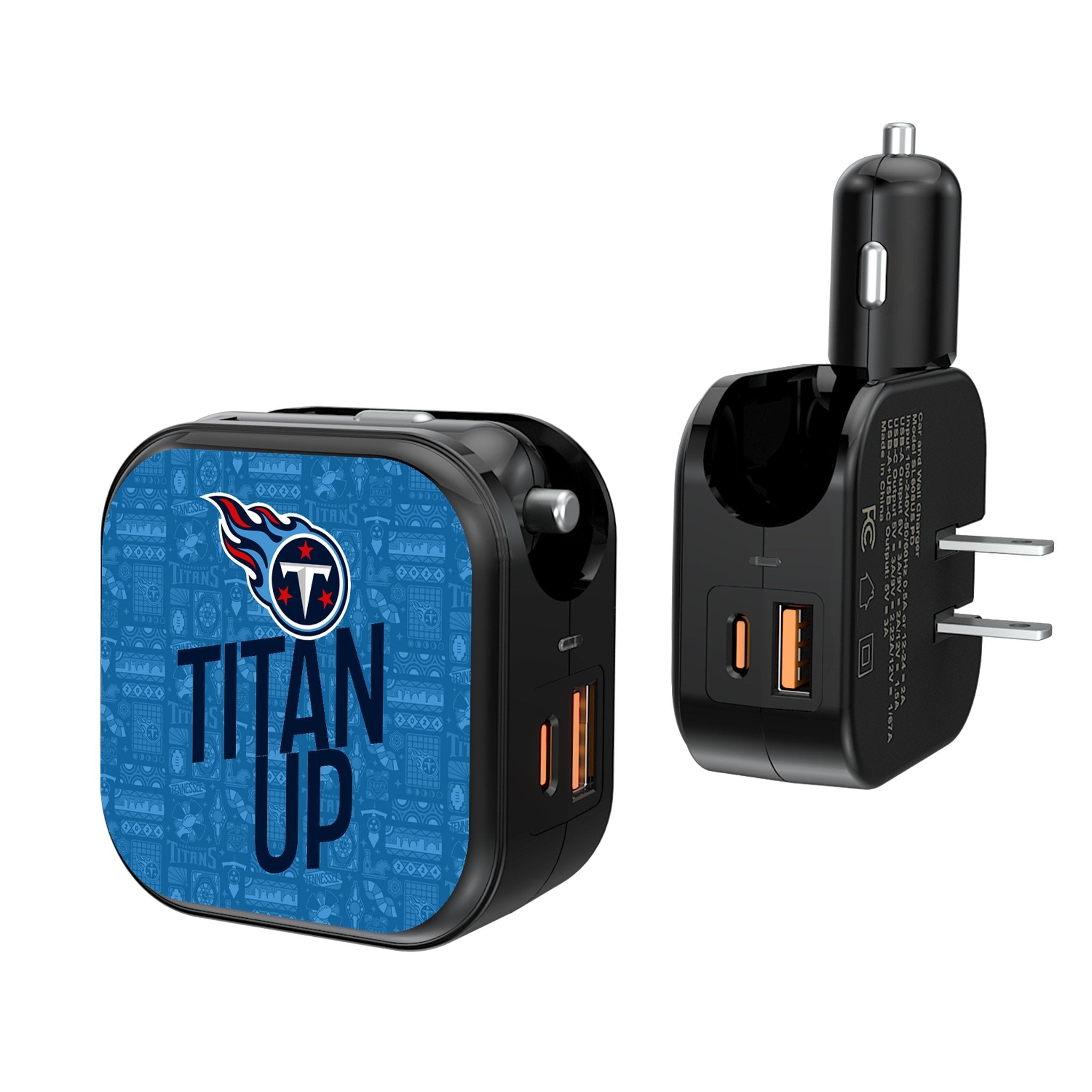 Tennessee Titans 2024 Illustrated Limited Edition 2 in 1 USB A/C Charger 1