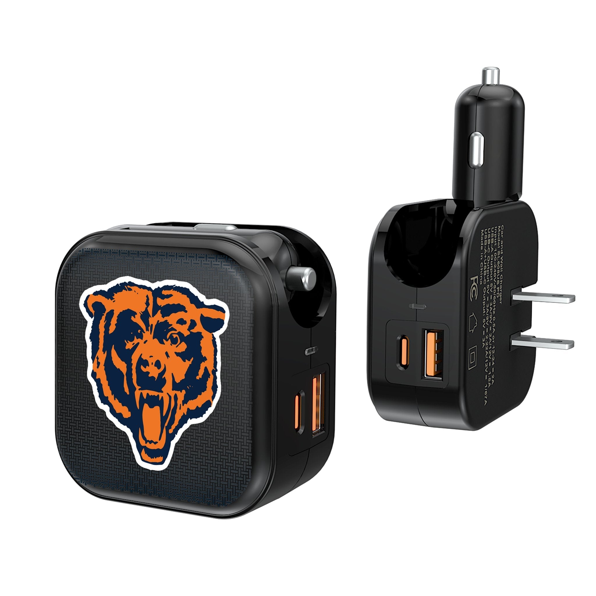 Chicago Bears 1946 Historic Collection Linen 2 in 1 USB A/C Charger 1