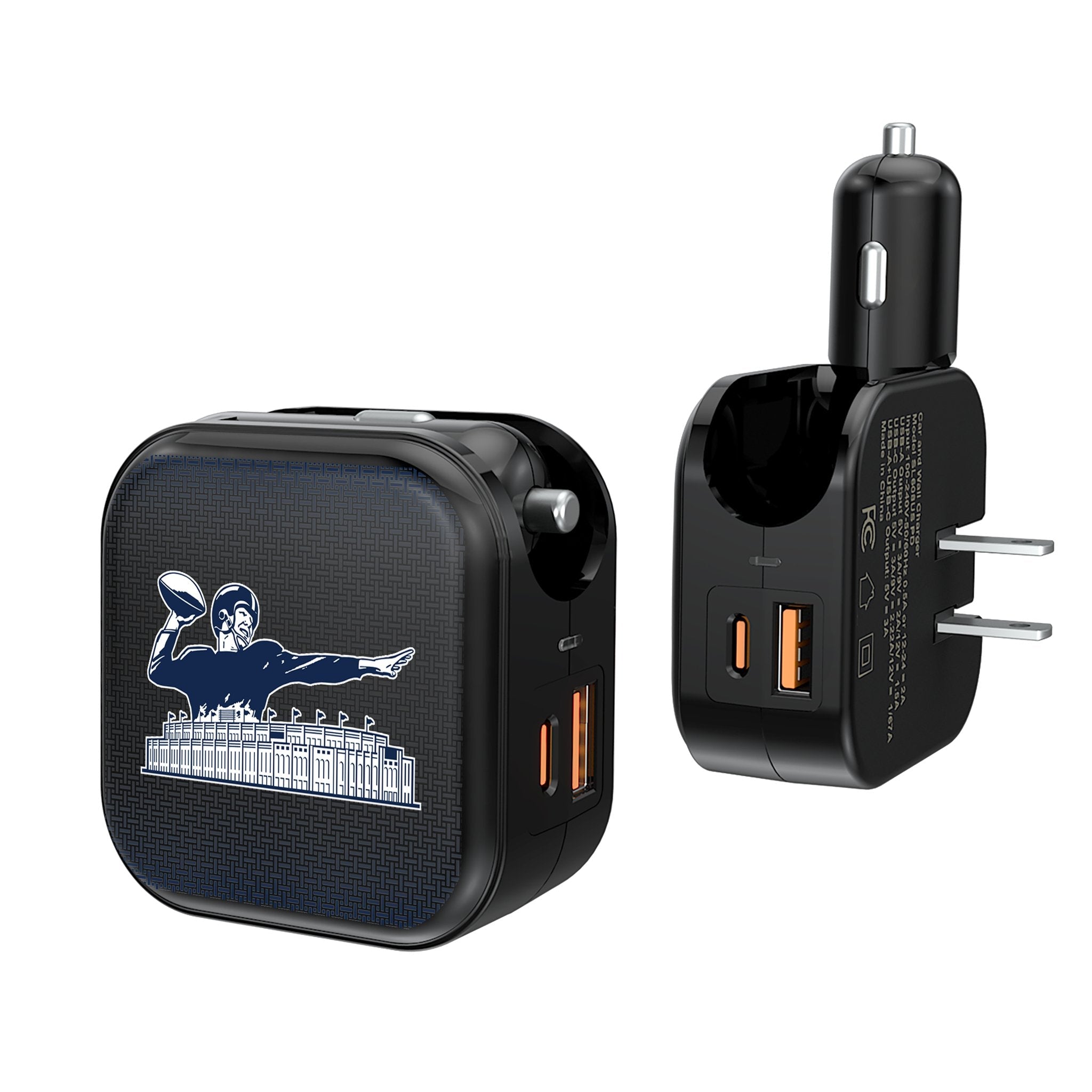 New York Giants 1960-1966 Historic Collection Linen 2 in 1 USB A/C Charger 1