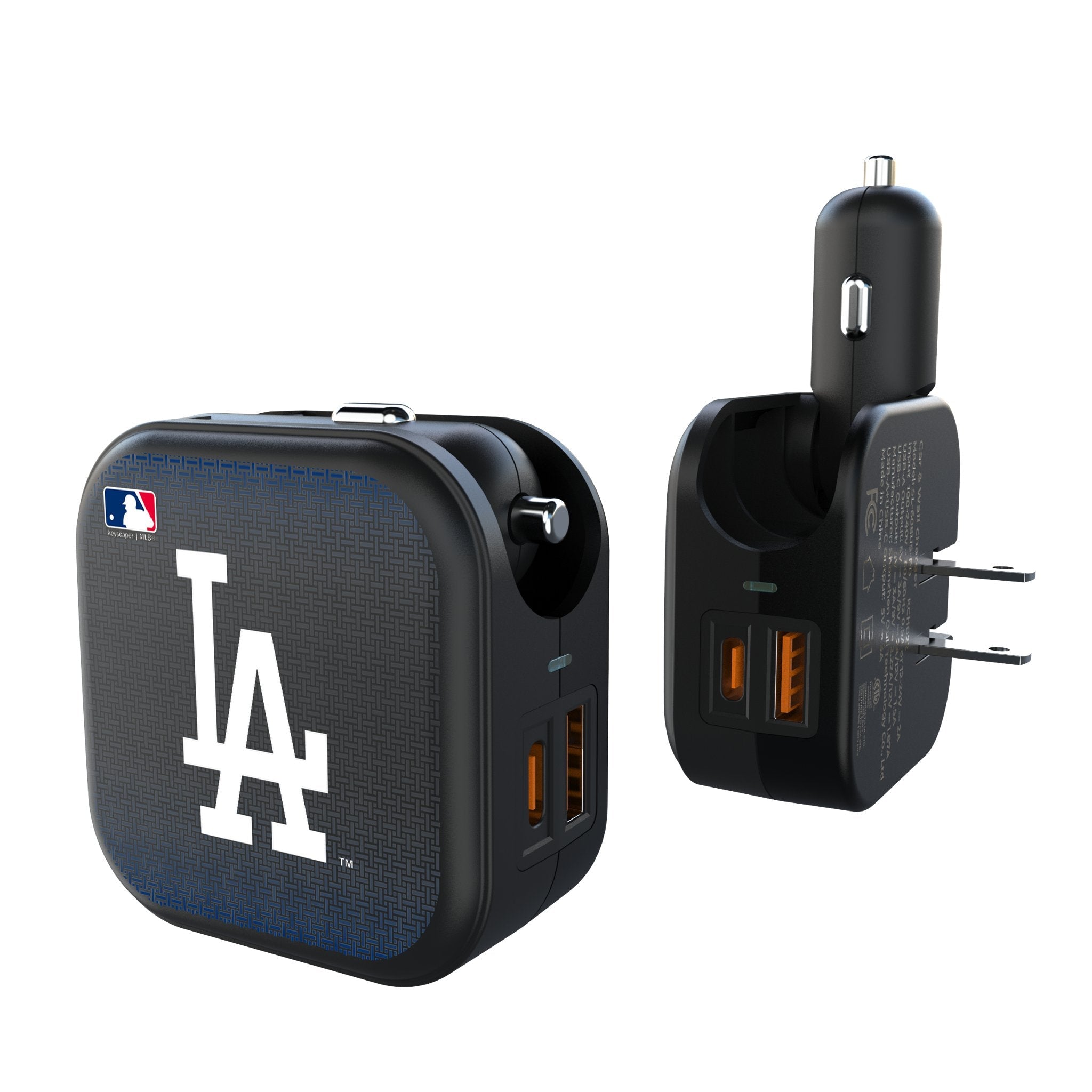 LA Dodgers Linen 2 in 1 USB A/C Charger 1