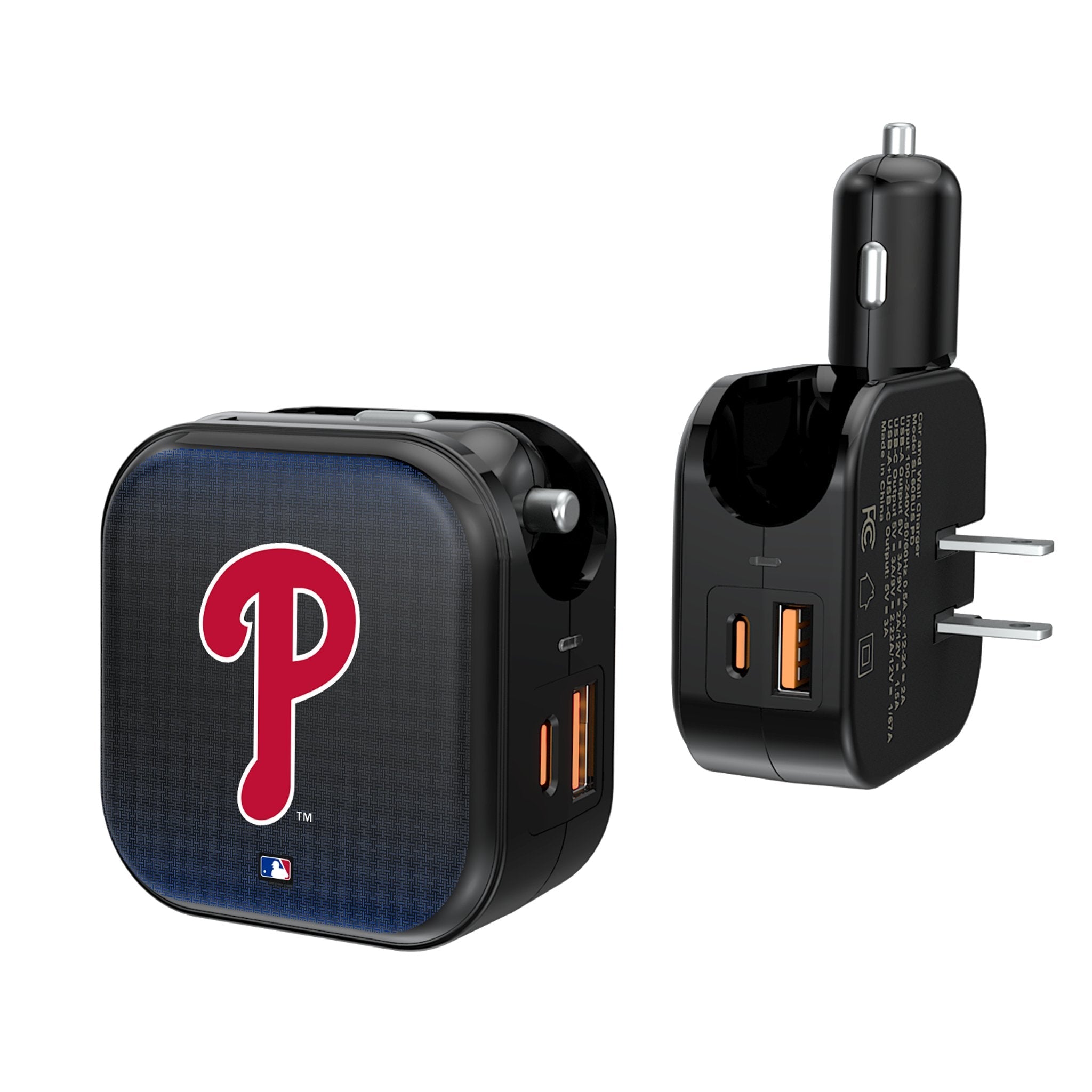 Philadelphia Phillies Linen 2 in 1 USB A/C Charger 1