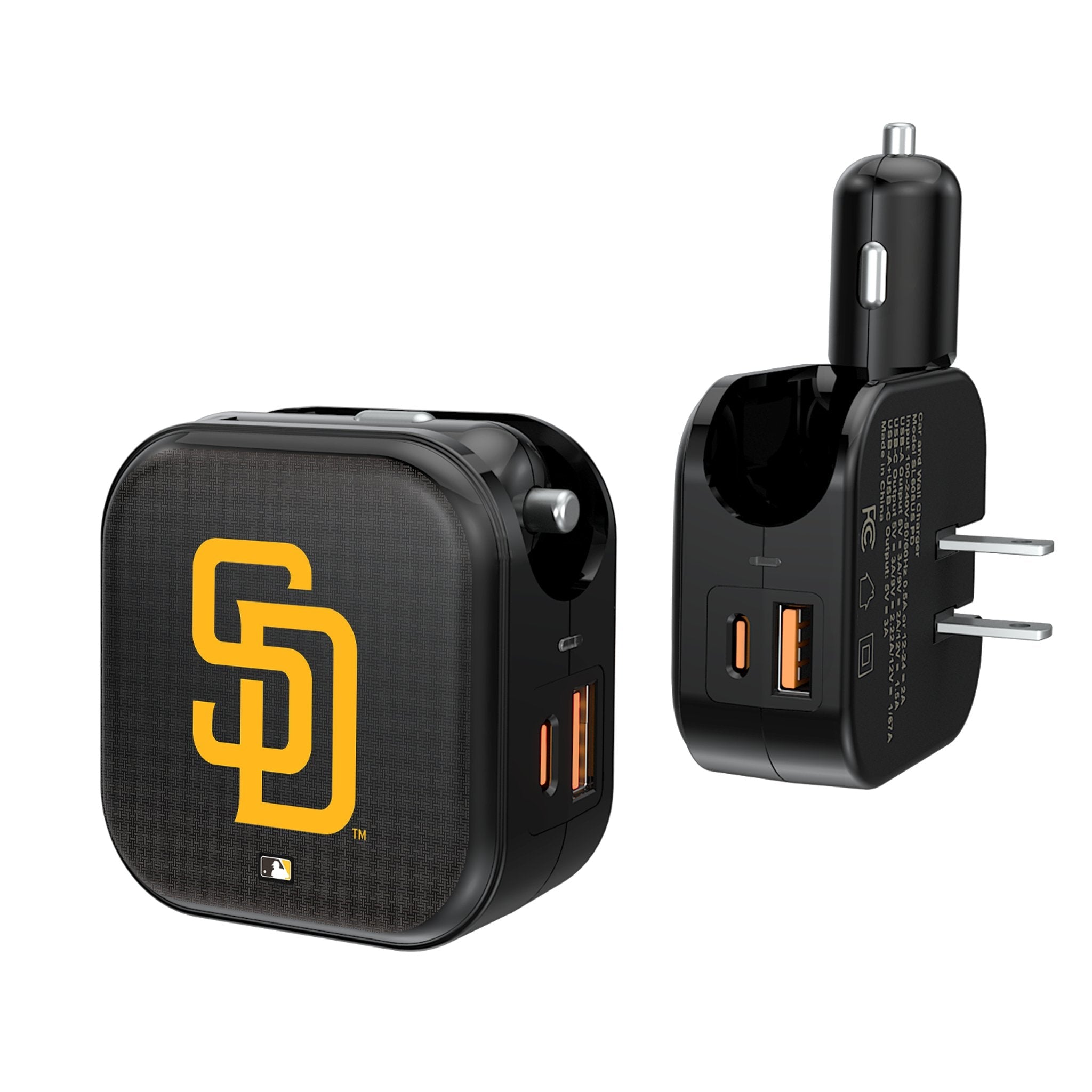 San Diego Padres Linen 2 in 1 USB A/C Charger 1