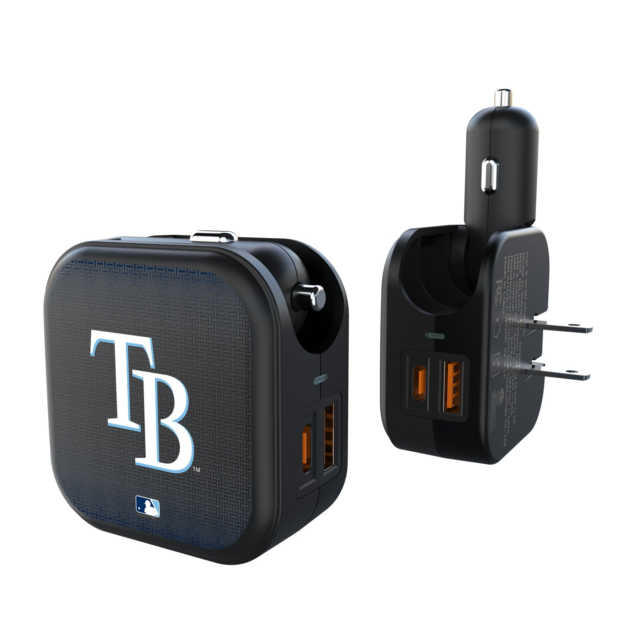Tampa Bay Rays Linen 2 in 1 USB A/C Charger 1