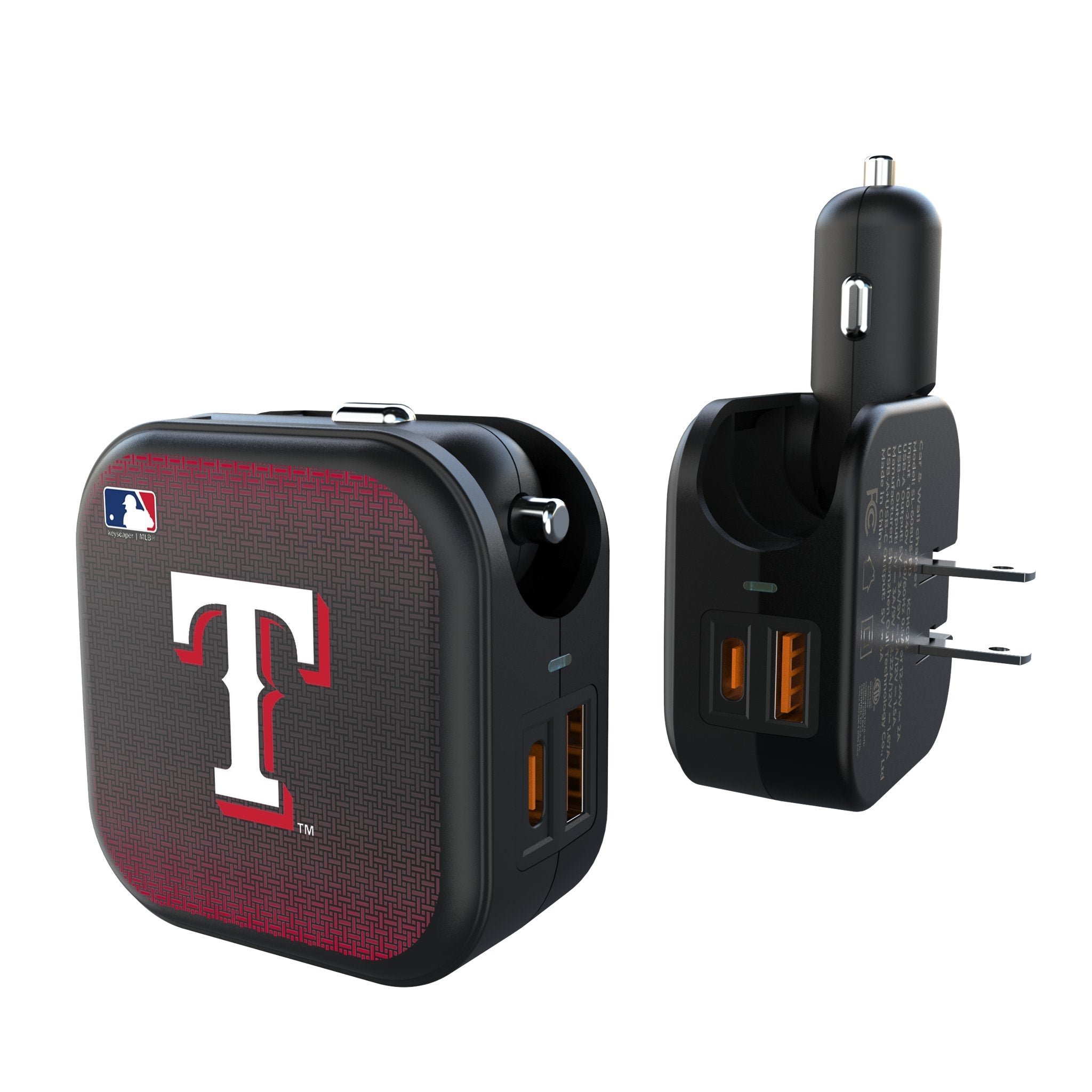 Texas Rangers Linen 2 in 1 USB A/C Charger