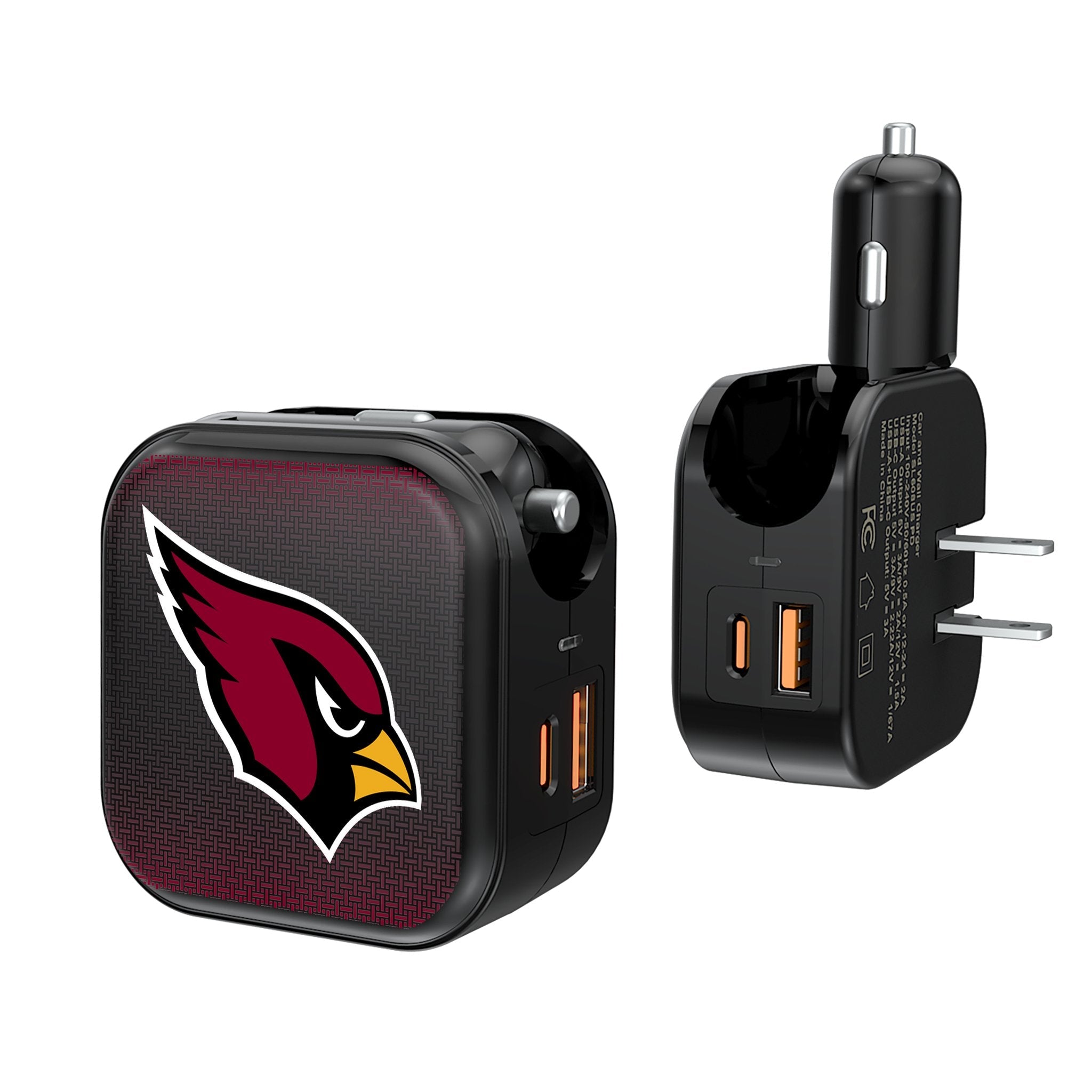 Arizona Cardinals Linen 2 in 1 USB A/C Charger