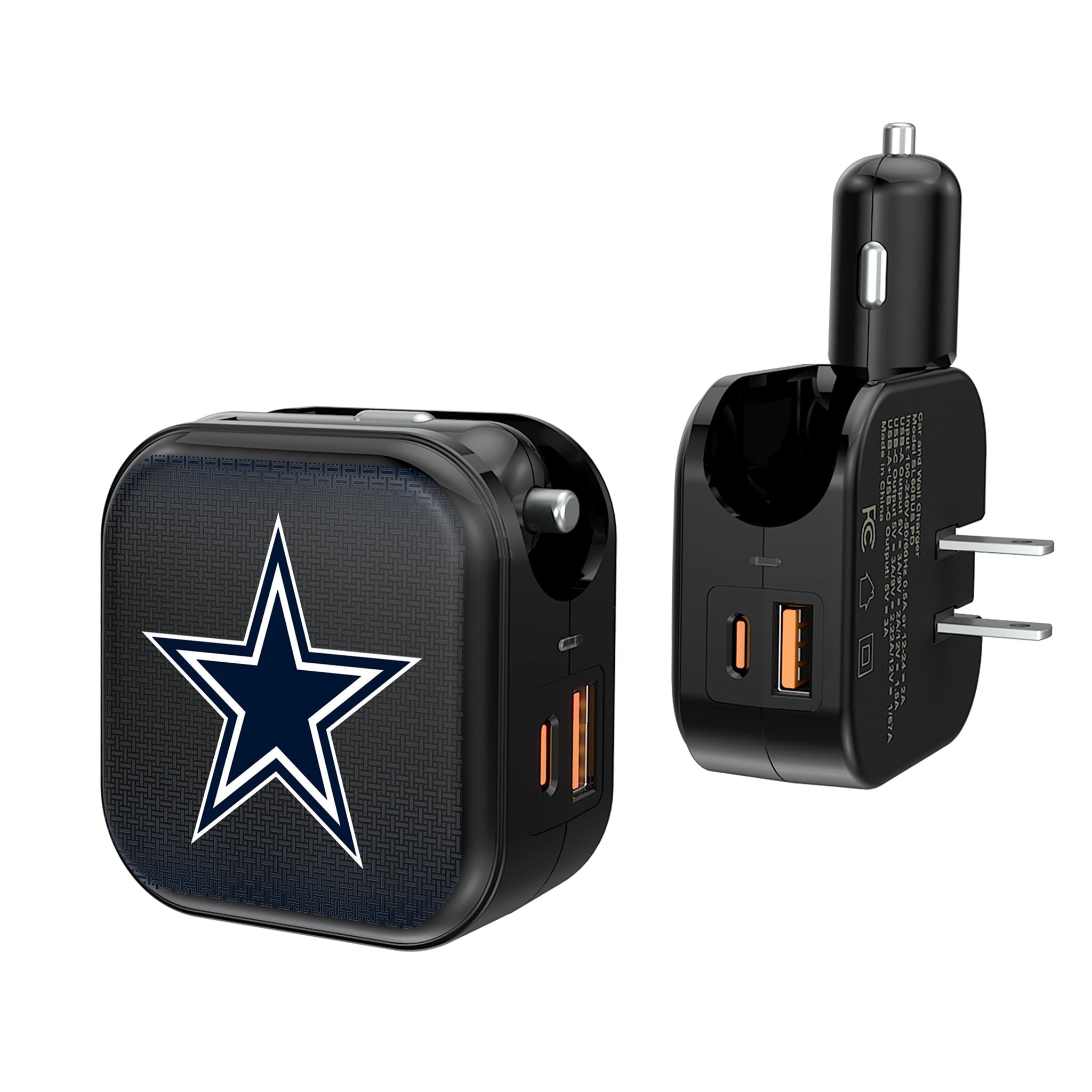 Dallas Cowboys Linen 2 in 1 USB A/C Charger 1