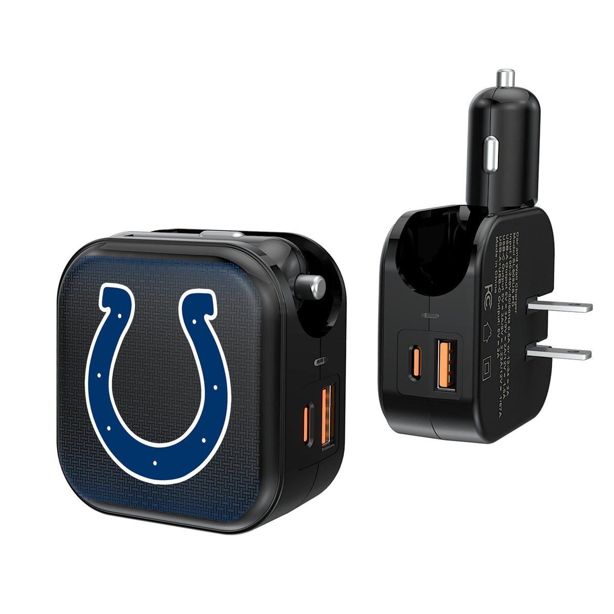 Indianapolis Colts Linen 2 in 1 USB A/C Charger 1