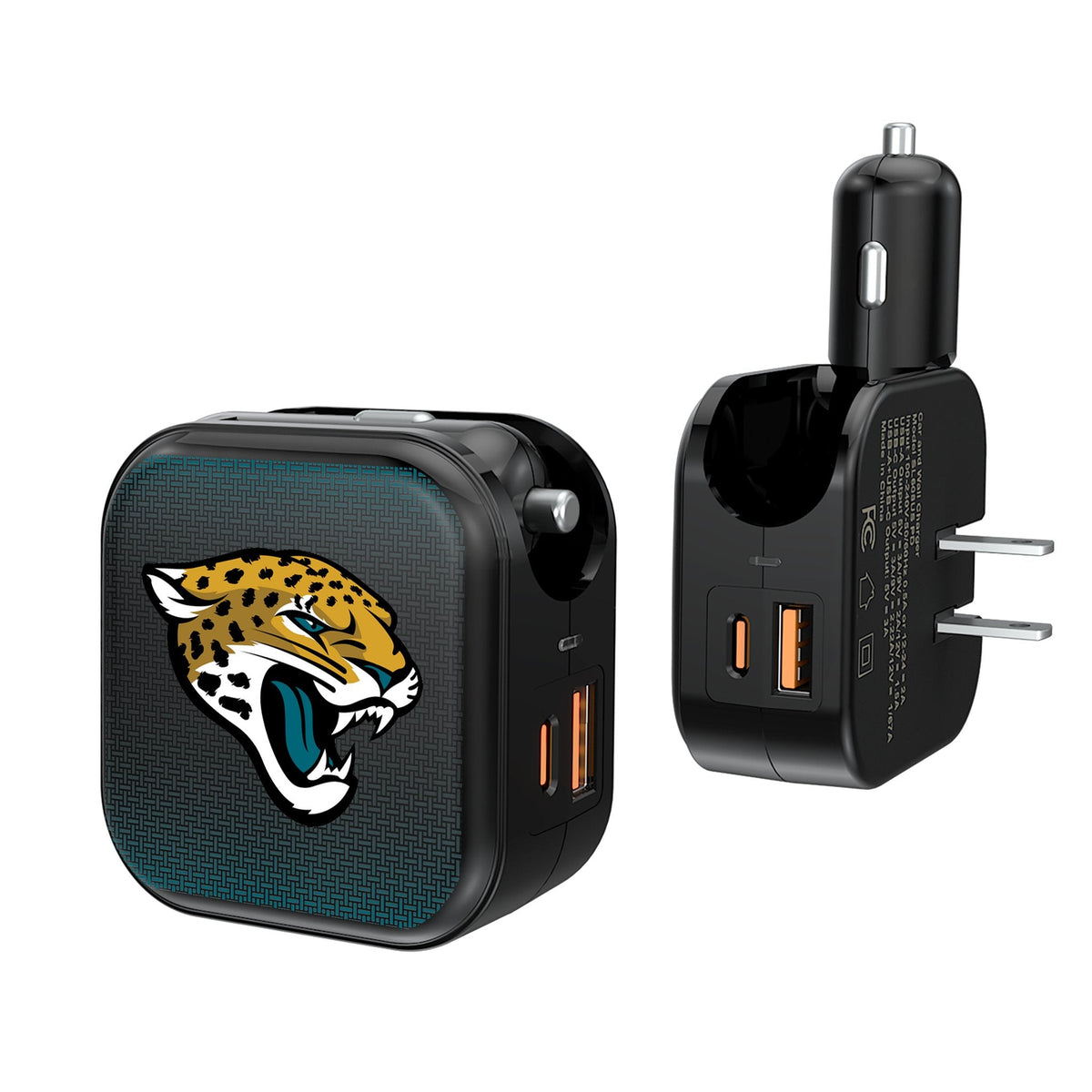 Jacksonville Jaguars Linen 2 in 1 USB A/C Charger 1