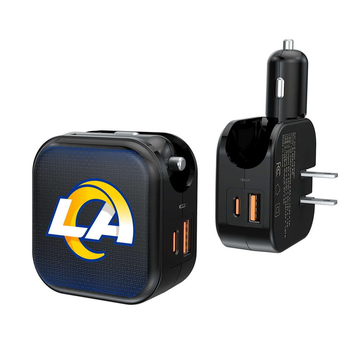 Los Angeles Rams Linen 2 in 1 USB A/C Charger 1