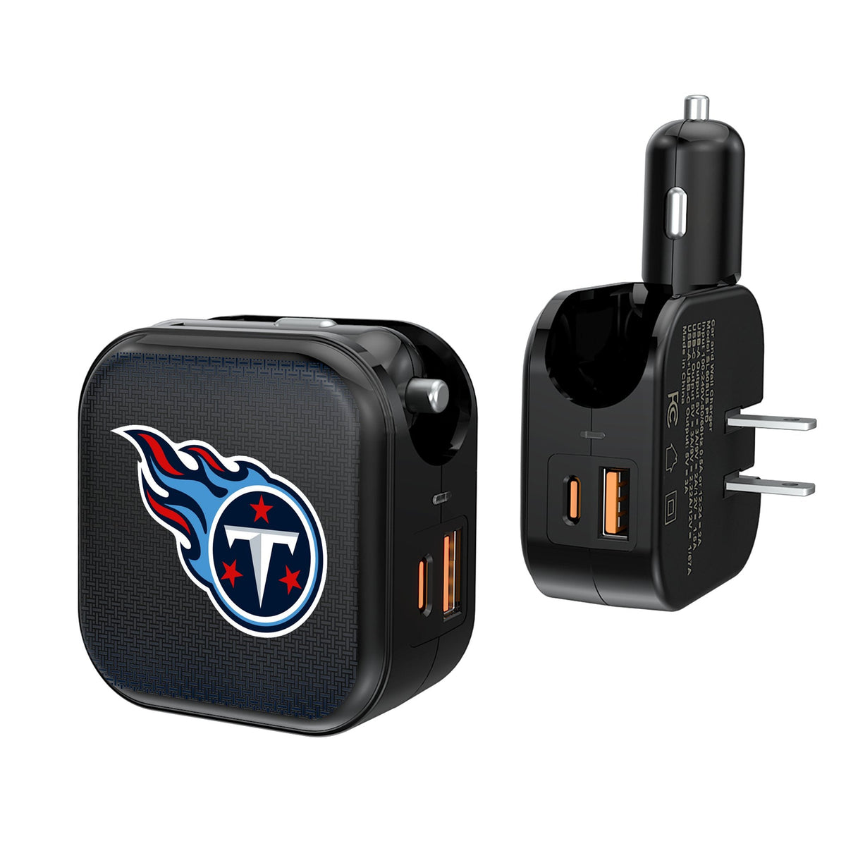 Tennessee Titans Linen 2 in 1 USB A/C Charger 1