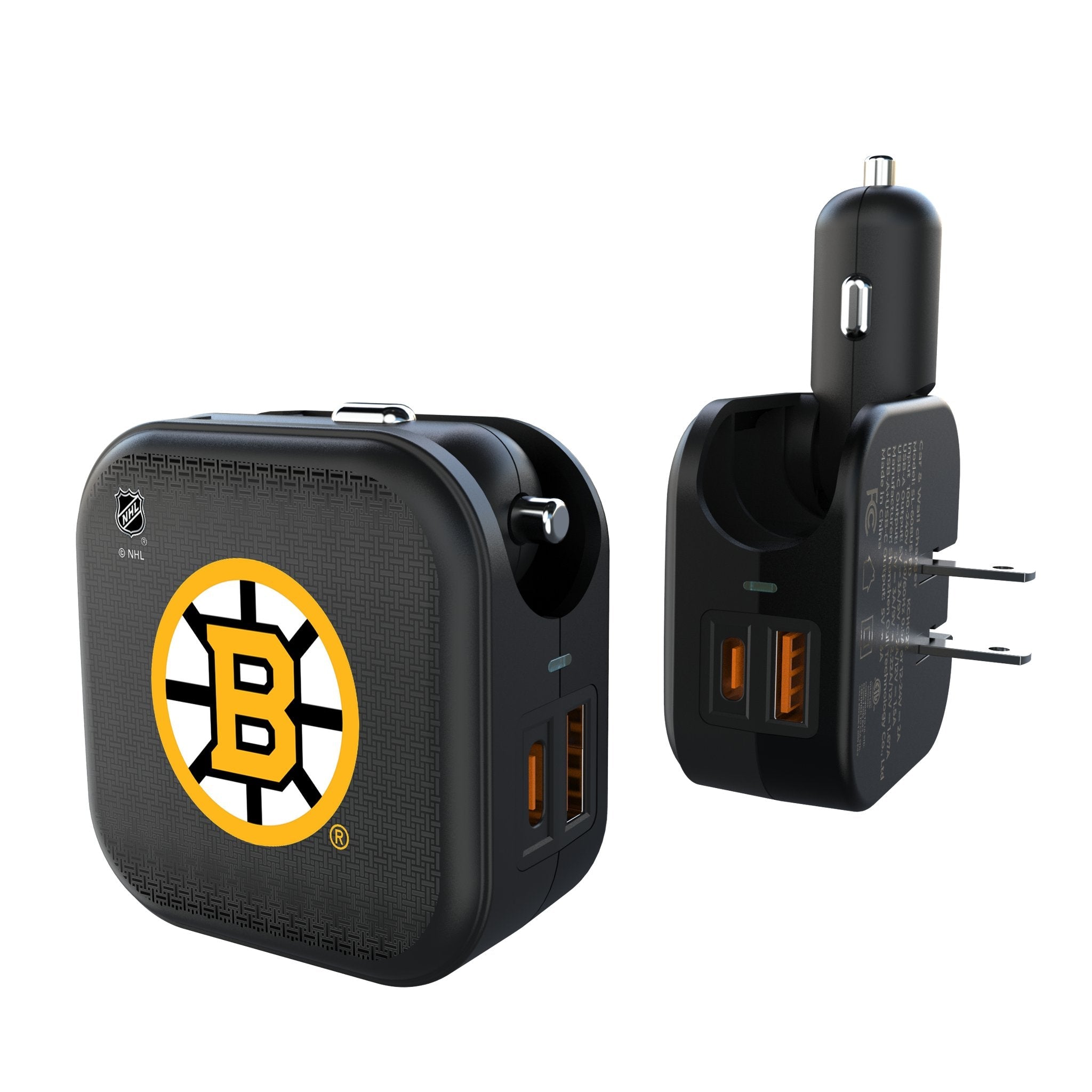 Boston Bruins Linen 2 in 1 USB A/C Charger