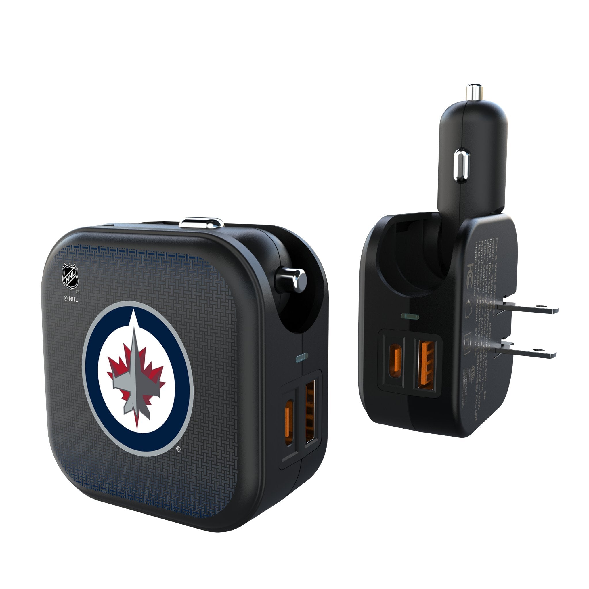 Winnipeg Jets Linen 2 in 1 USB A/C Charger