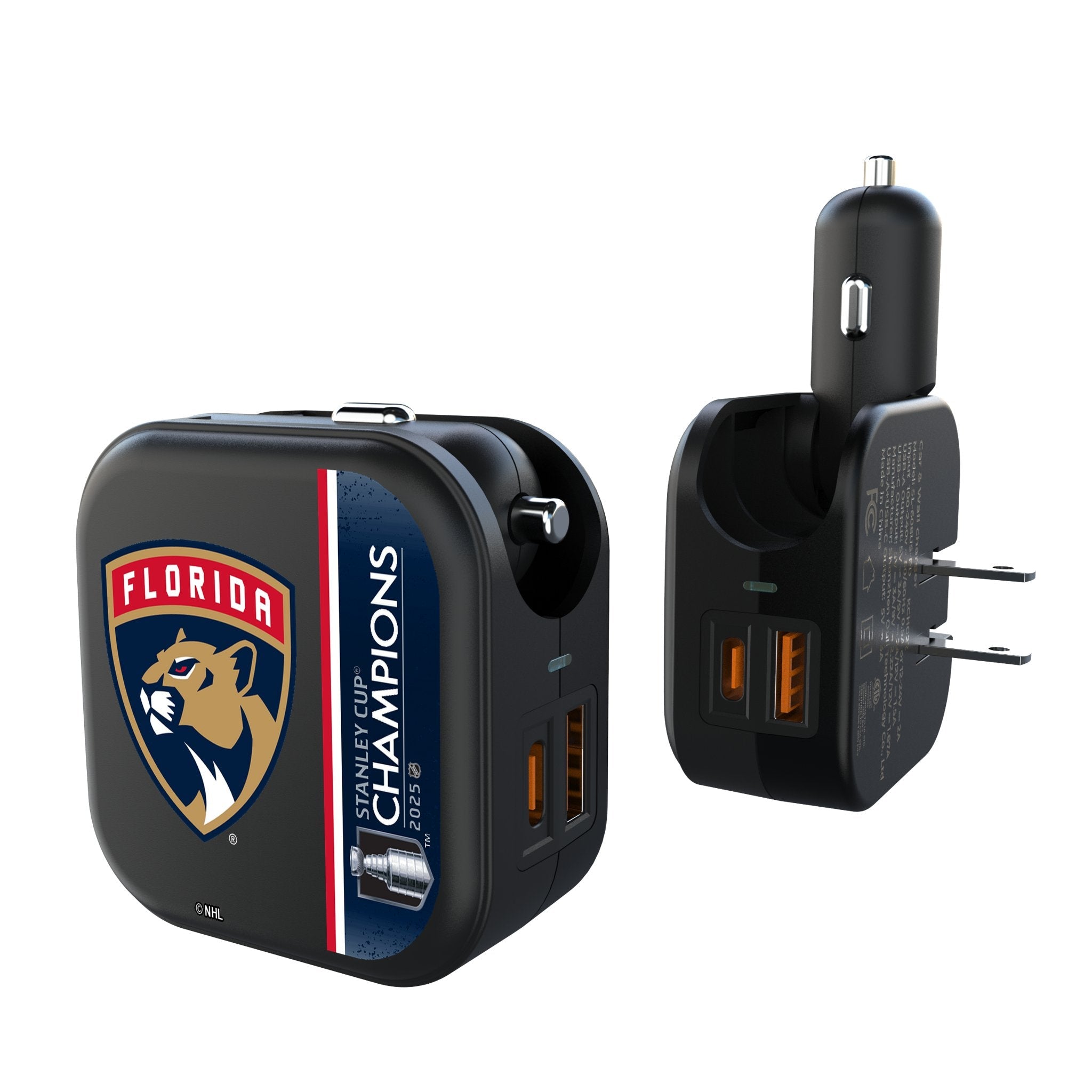 Florida Panthers 2025 Stanley Cup 2 in 1 USB A/C Charger