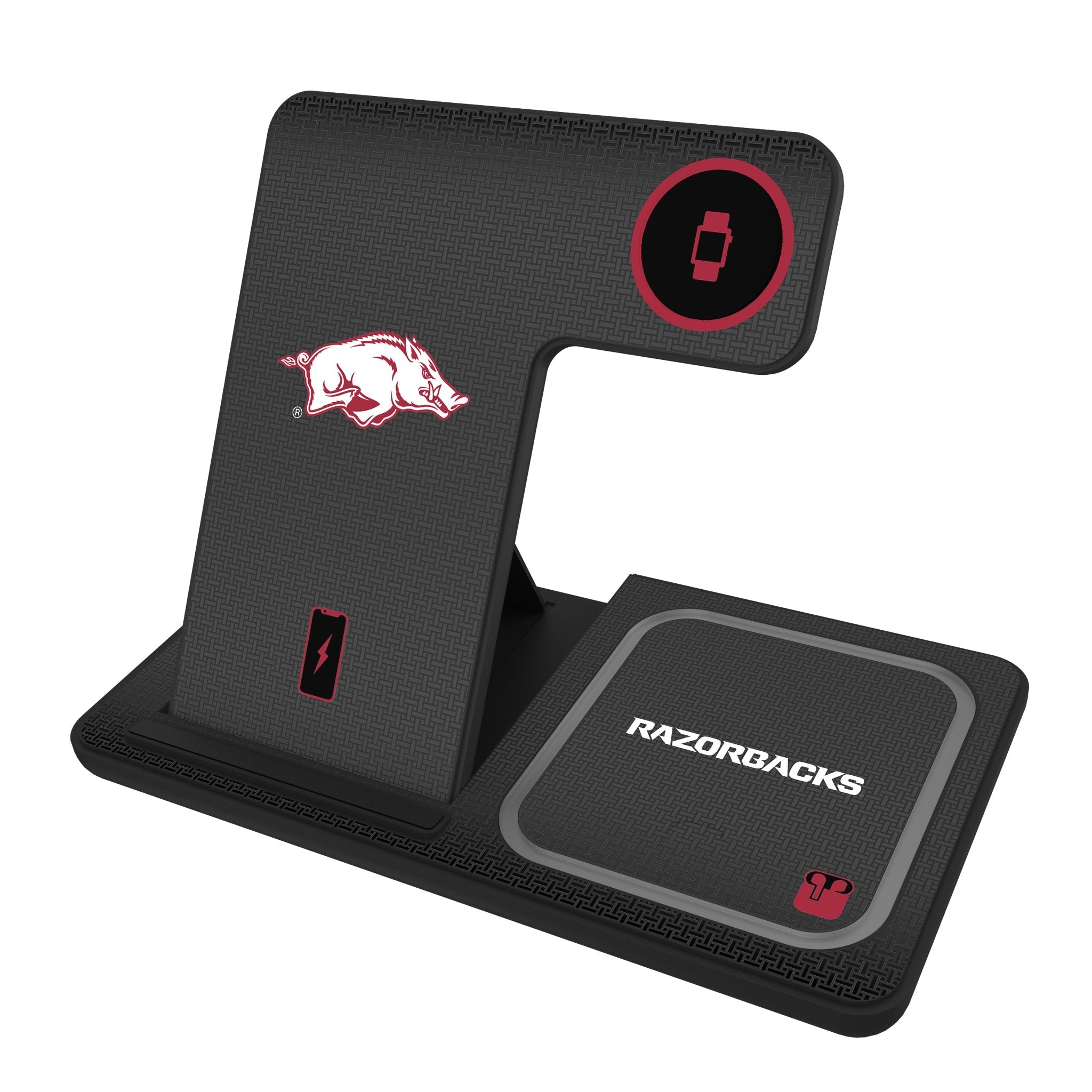 University of Arkansas Fayetteville Razorbacks Linen 3 in 1 Charging Station 1