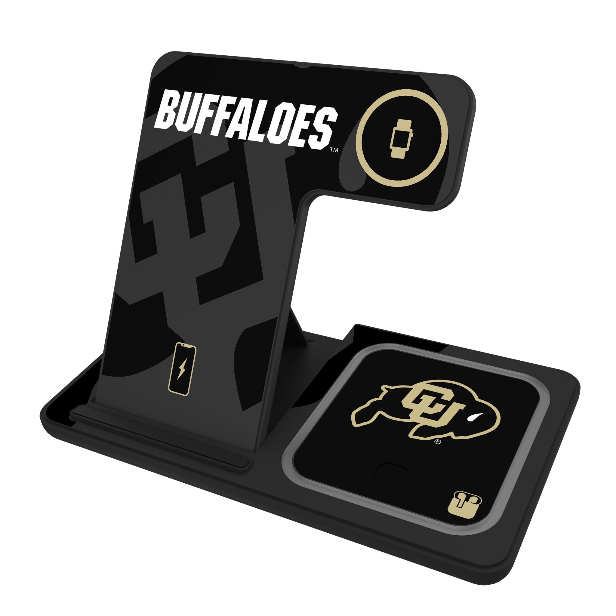 University of Colorado Buffaloes Monocolor Tilt 3 in 1 Charging Station 1