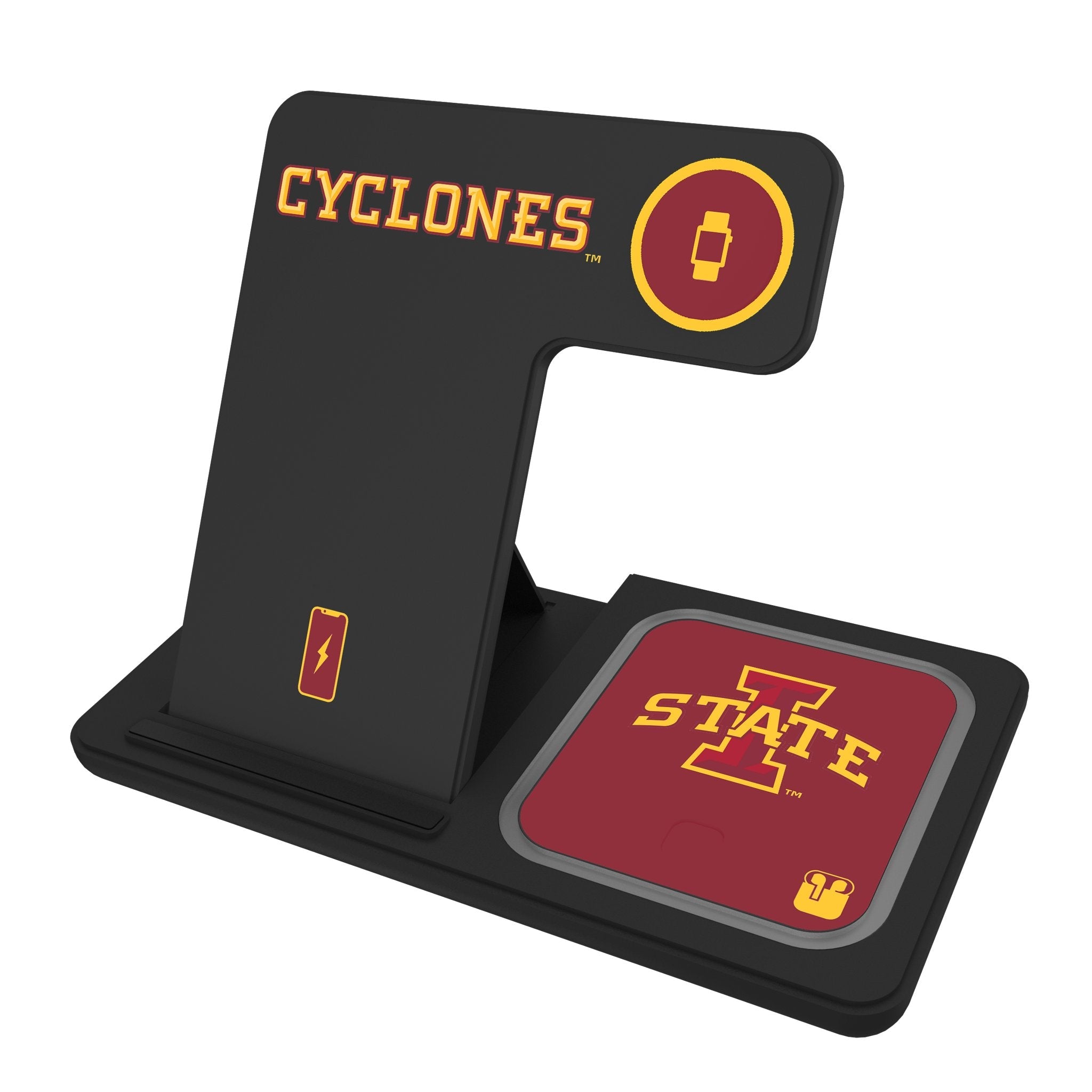 Iowa State University Cyclones Monocolor Tilt 3 in 1 Charging Station 1