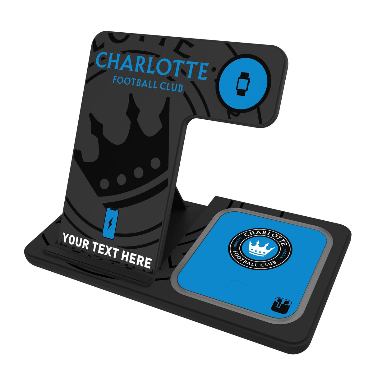 Charlotte FC Personalized Tilt 3 in 1 Charging Station 1