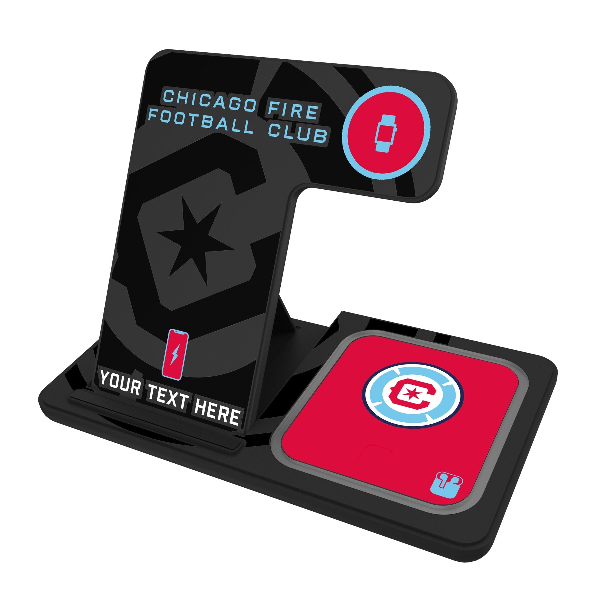 Chicago Fire Personalized Tilt 3 in 1 Charging Station