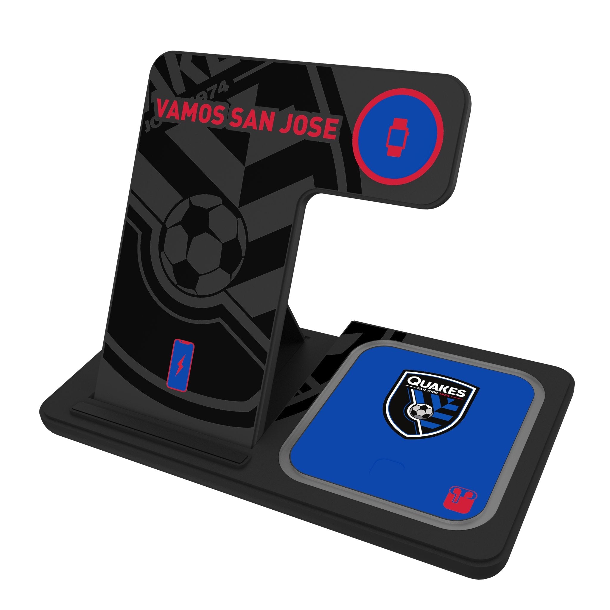 San Jose Earthquakes Monocolor Tilt 3 in 1 Charging Station 1