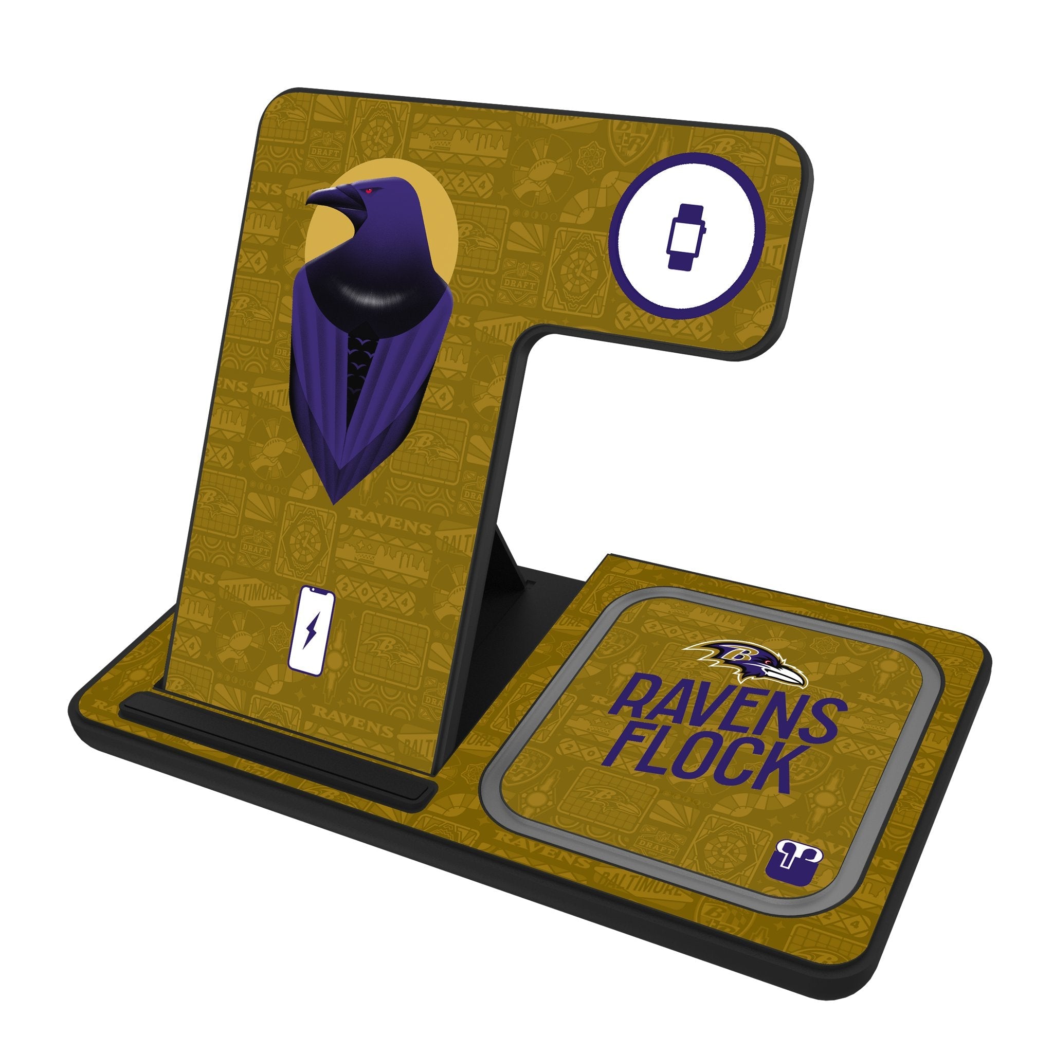 Baltimore Ravens 2024 Illustrated Limited Edition 3 in 1 Charging Station 1