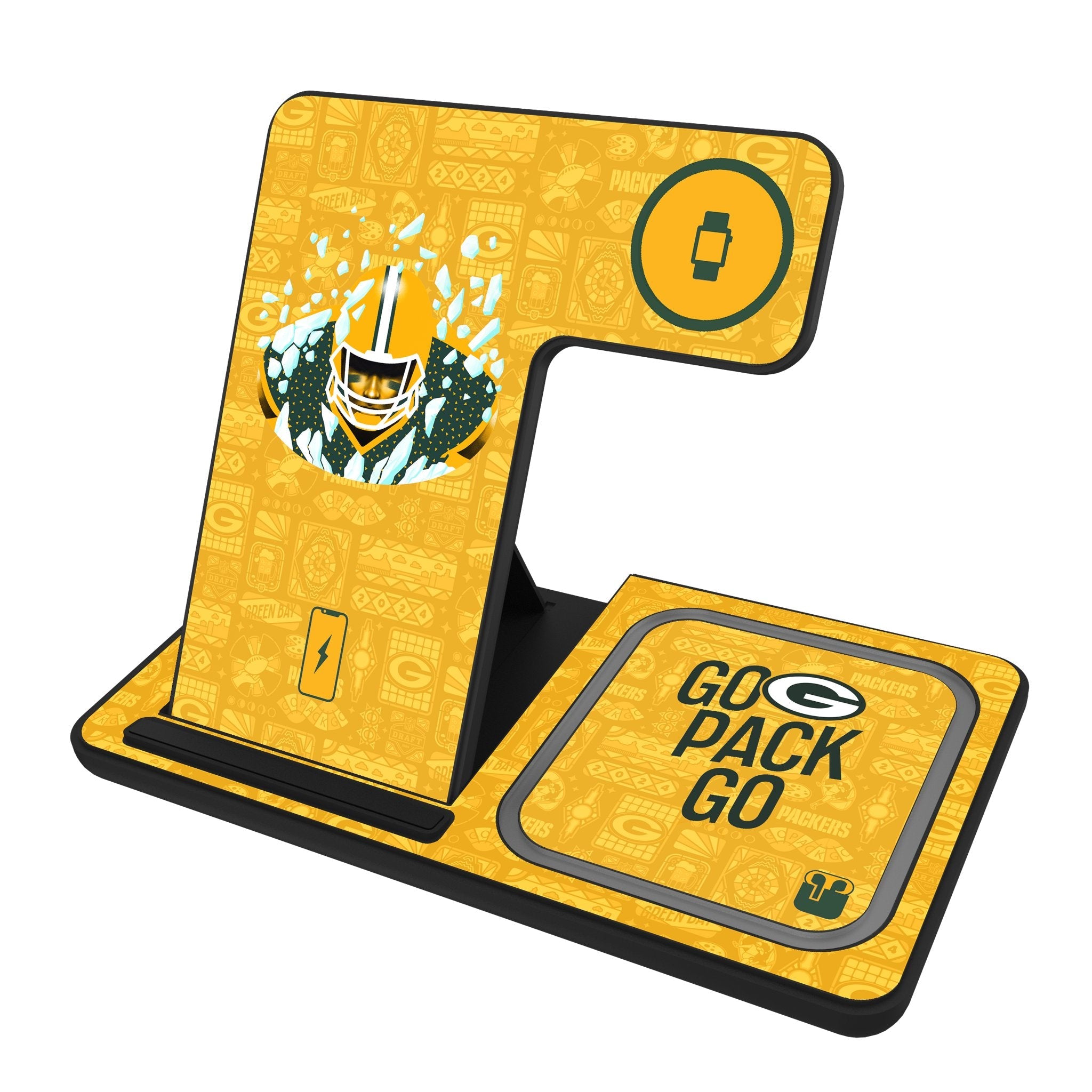 Green Bay Packers 2024 Illustrated Limited Edition 3 in 1 Charging Station 1