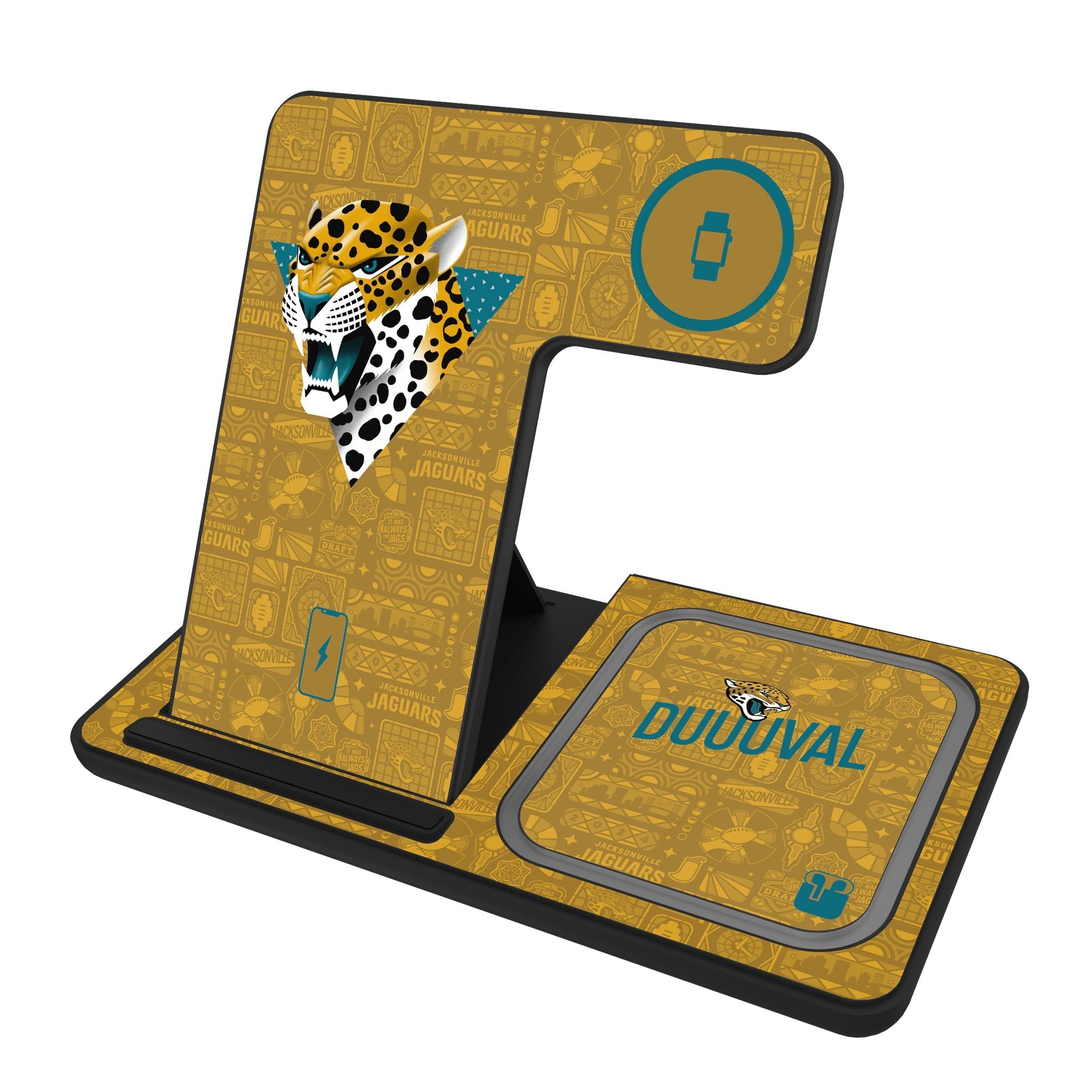 Jacksonville Jaguars 2024 Illustrated Limited Edition 3 in 1 Charging Station 1