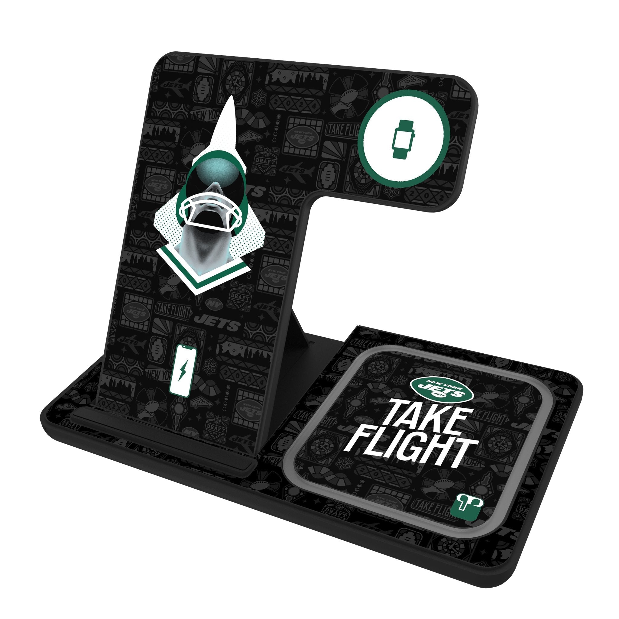 New York Jets 2024 Illustrated Limited Edition 3 in 1 Charging Station 1