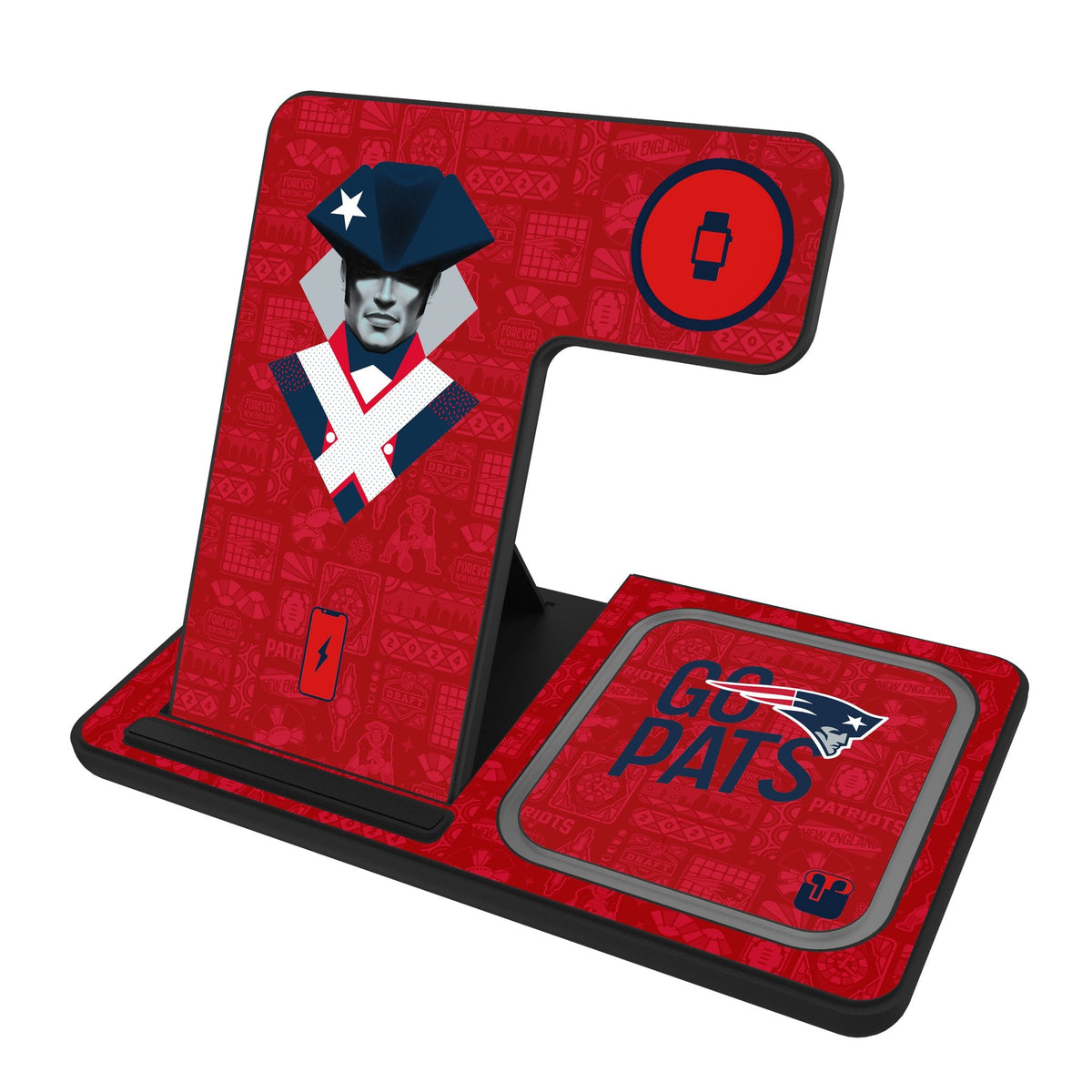 New England Patriots 2024 Illustrated Limited Edition 3 in 1 Charging Station 1