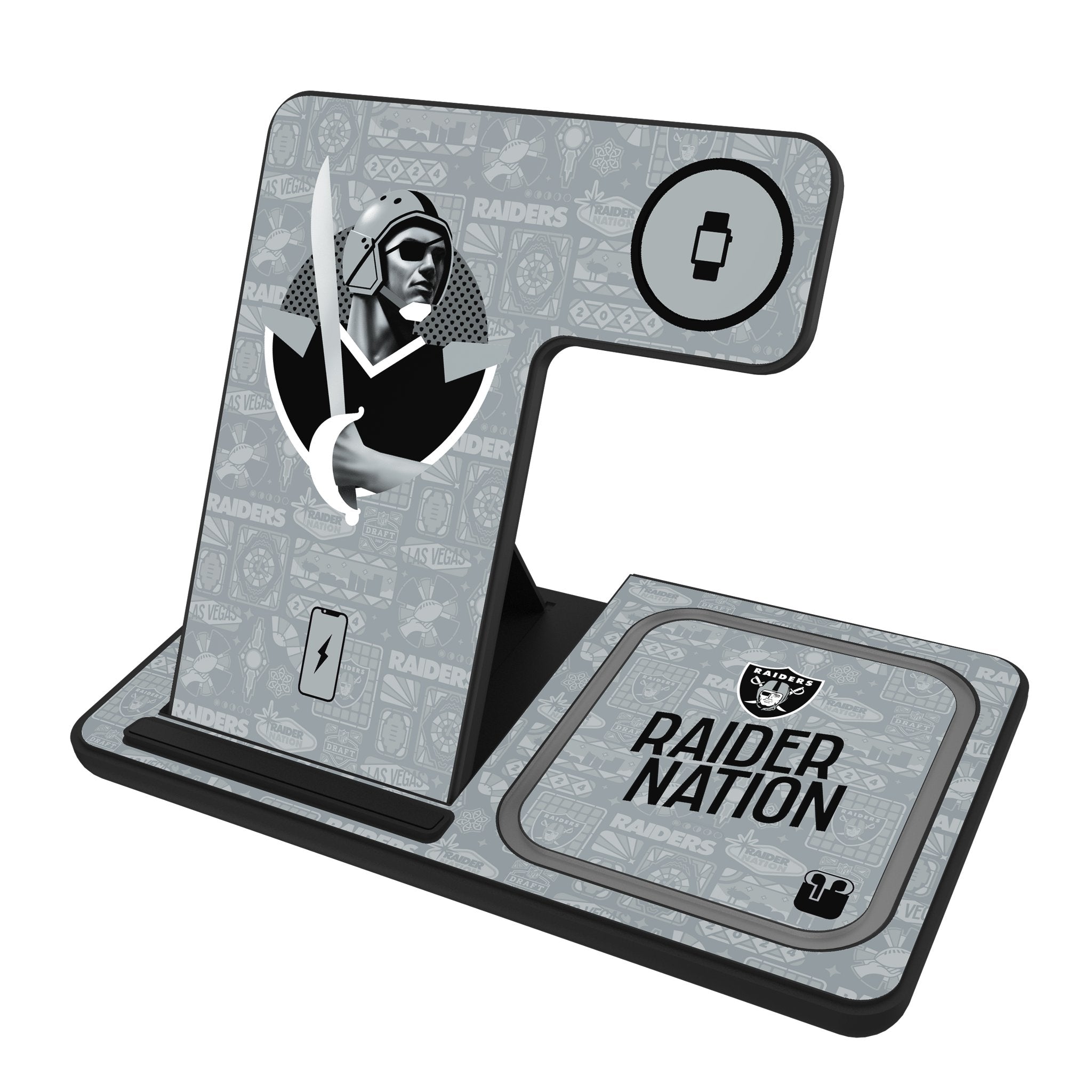 Las Vegas Raiders 2024 Illustrated Limited Edition 3 in 1 Charging Station 1
