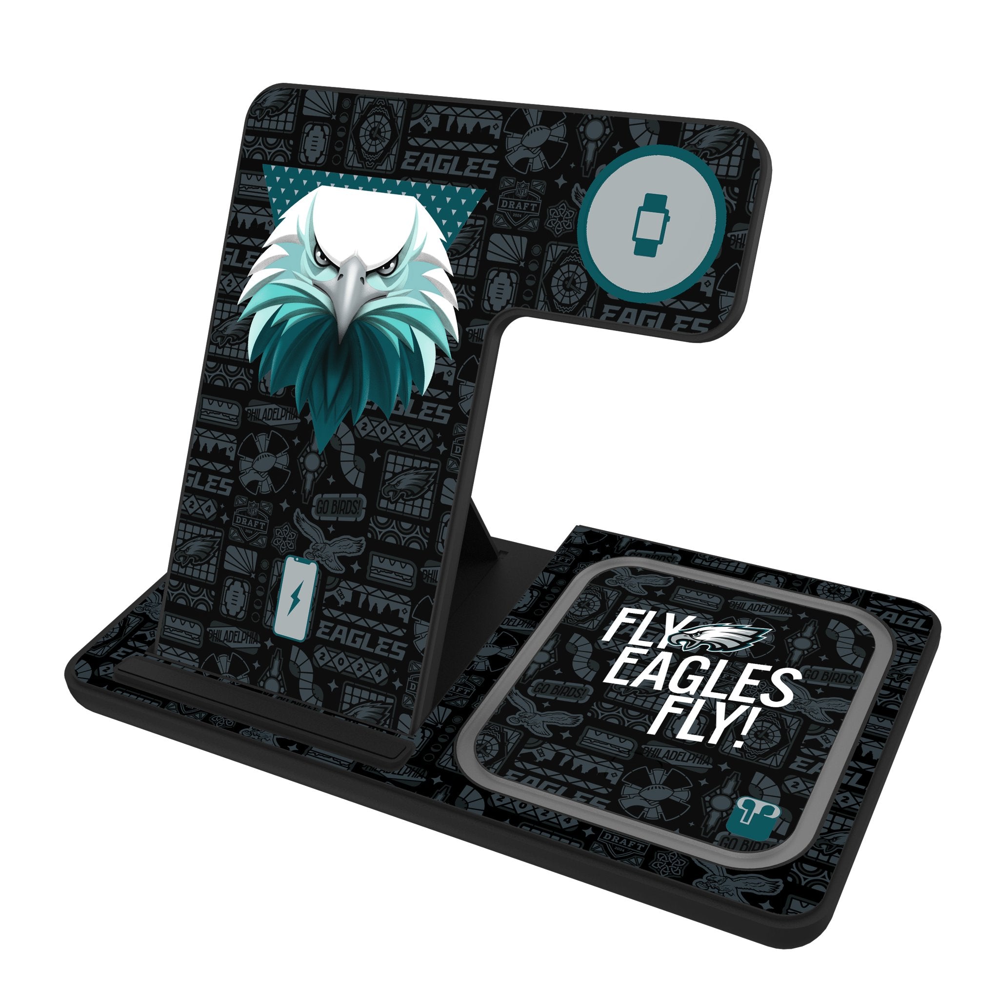 Philadelphia Eagles 2024 Illustrated Limited Edition 3 in 1 Charging Station 1