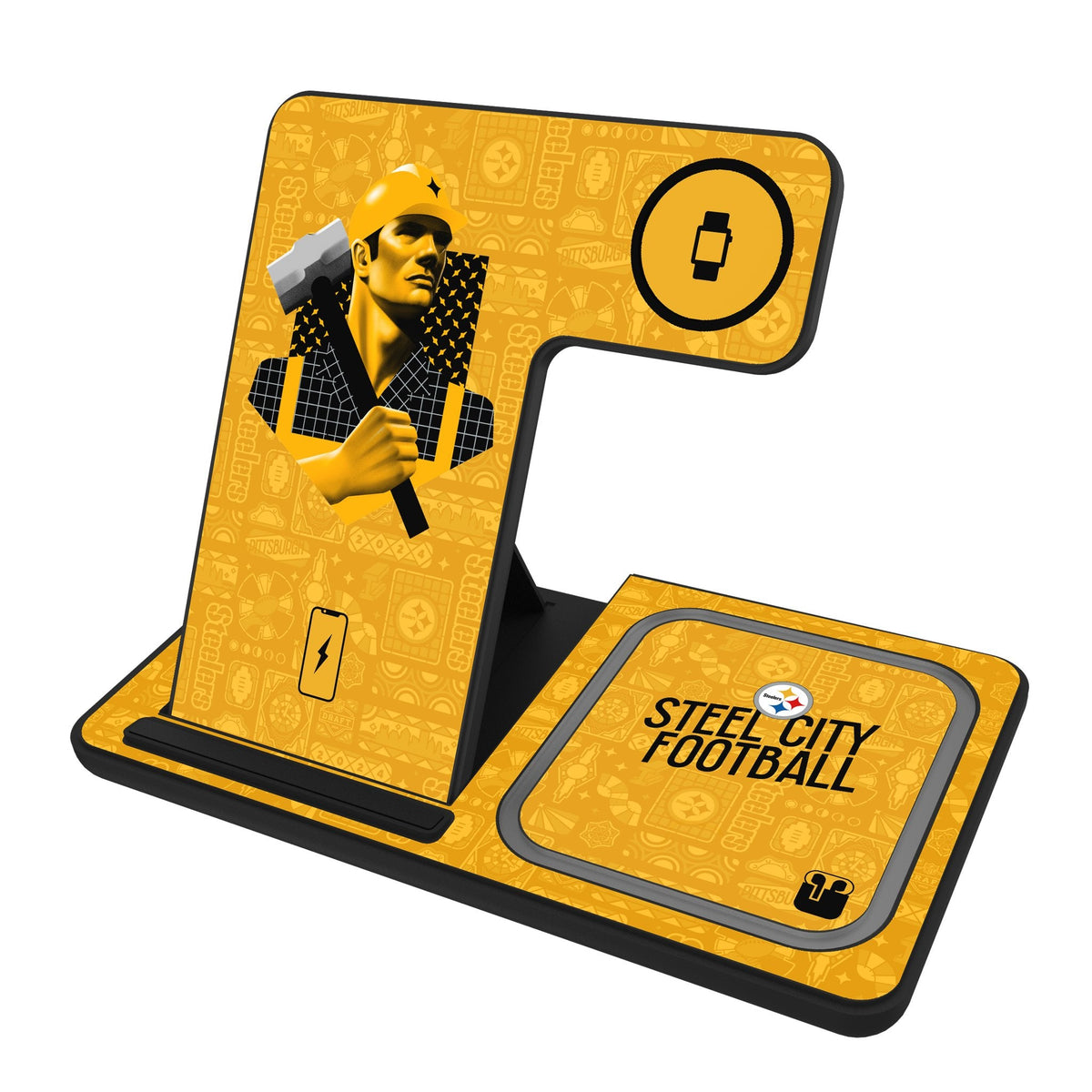 Pittsburgh Steelers 2024 Illustrated Limited Edition 3 in 1 Charging Station 1