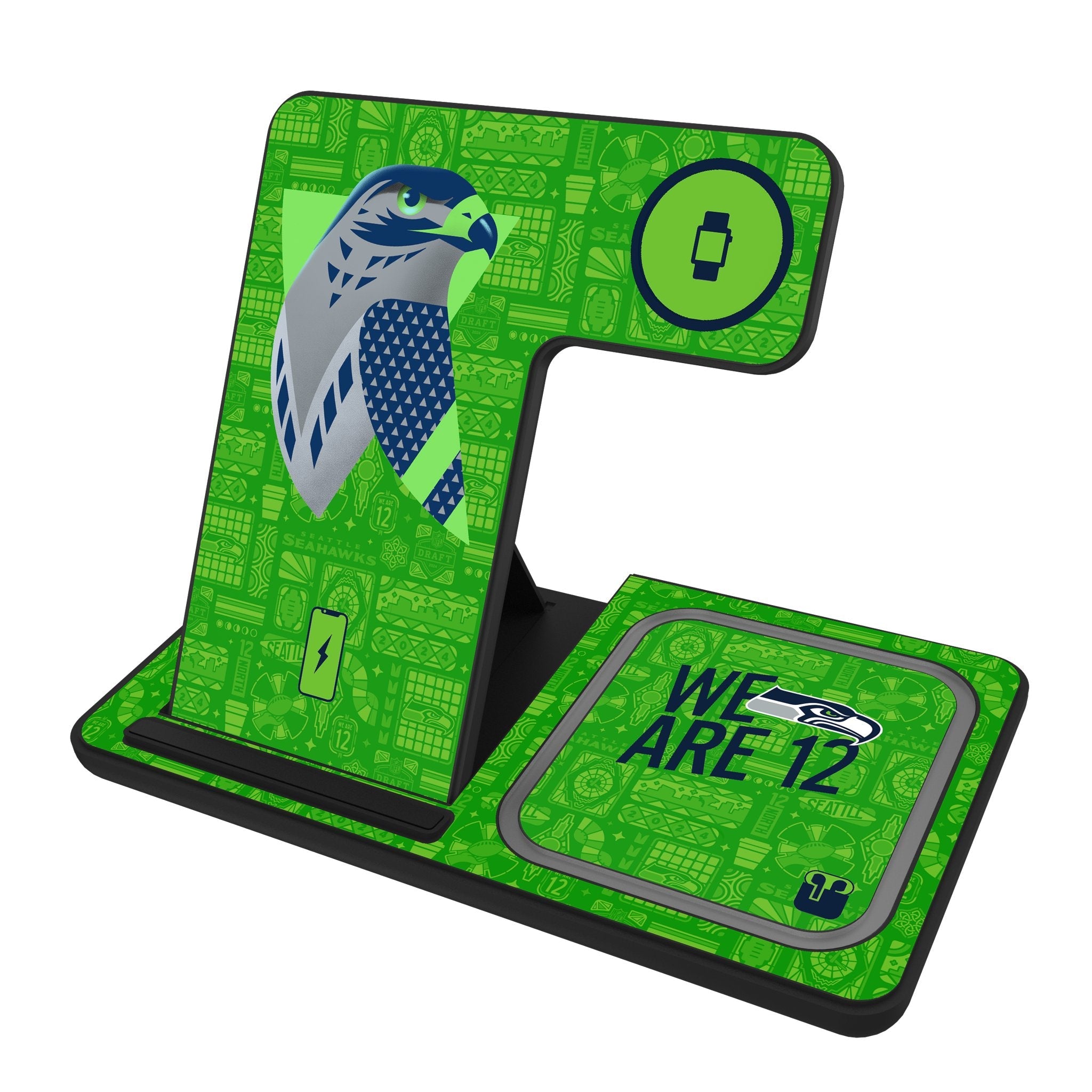 Seattle Seahawks 2024 Illustrated Limited Edition 3 in 1 Charging Station 1