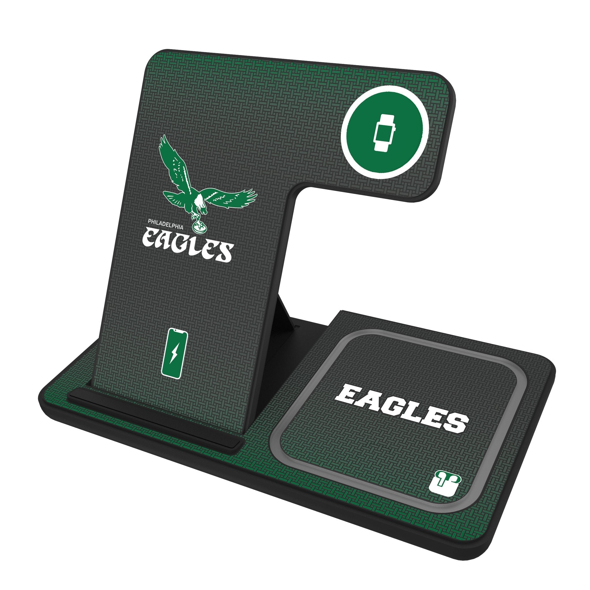 Philadelphia Eagles 1973-1995 Historic Collection Linen 3 in 1 Charging Station 1