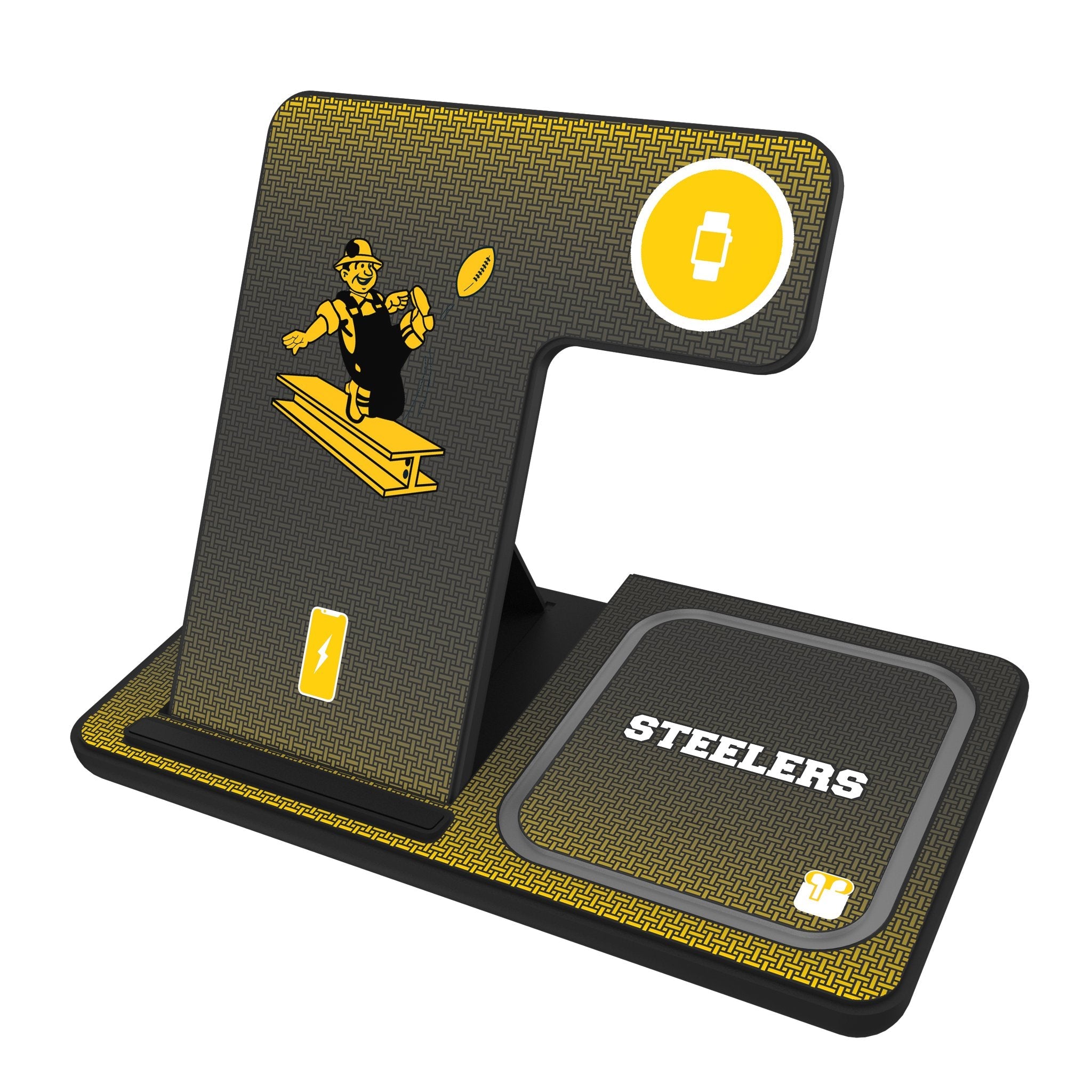 Pittsburgh Steelers 1961 Historic Collection Linen 3 in 1 Charging Station 1