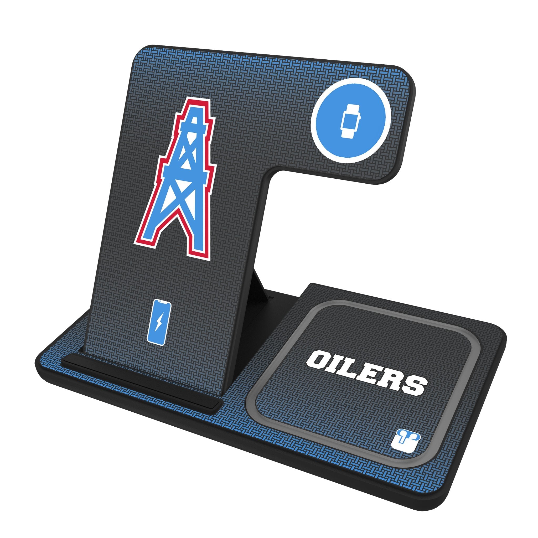 Houston Oilers Historic Collection Linen 3 in 1 Charging Station 1