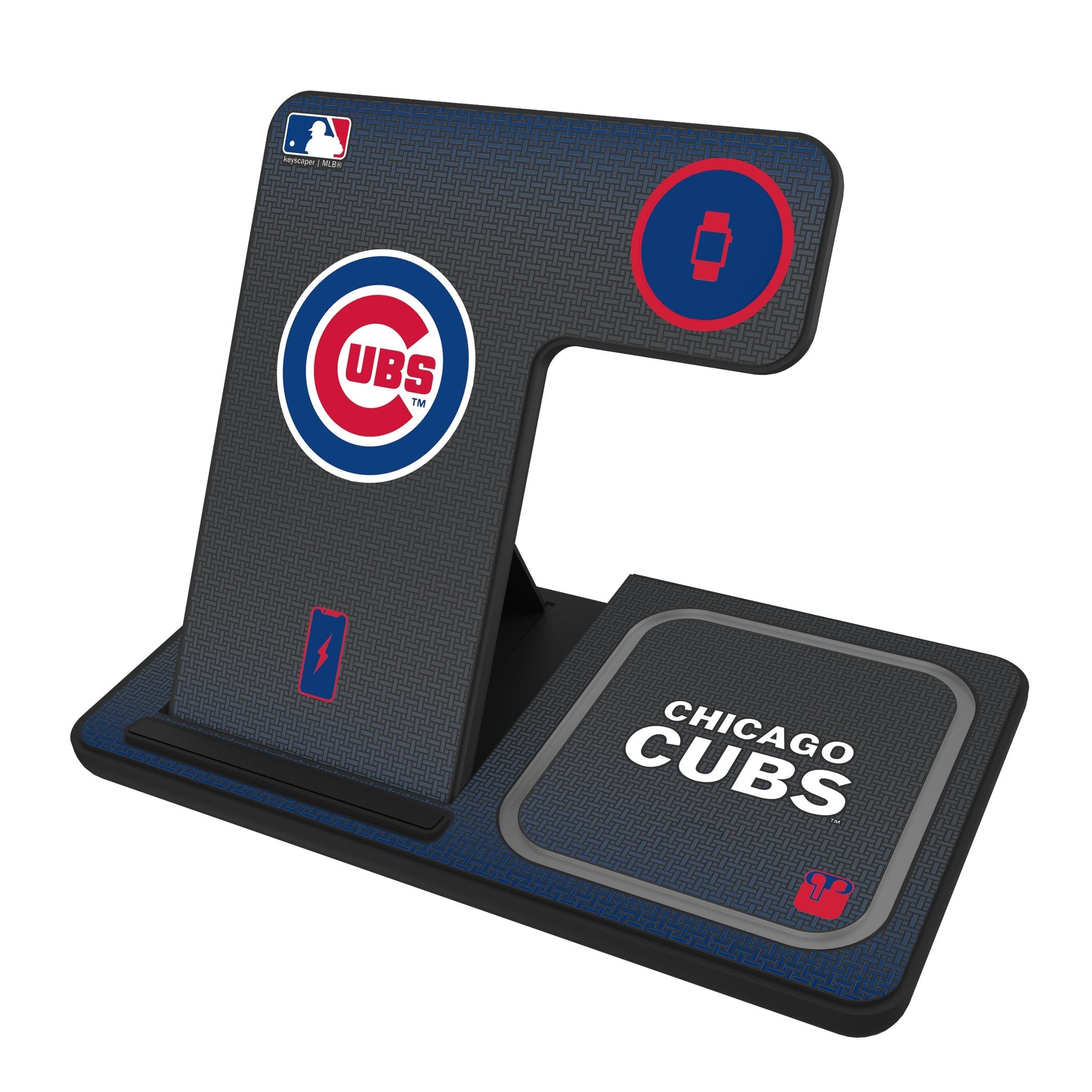Chicago Cubs Linen 3 in 1 Charging Station 1