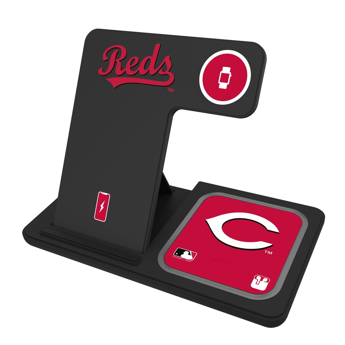 Cincinnati Reds Monocolor Tilt 3 in 1 Charging Station 1