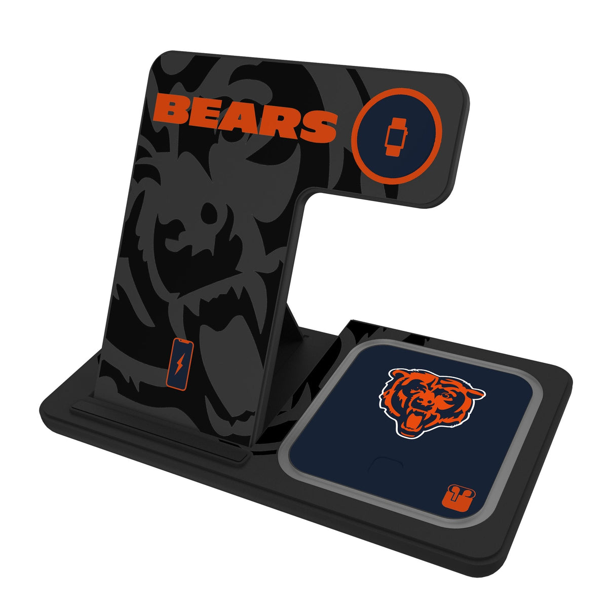 Chicago Bears Monocolor Tilt 3 in 1 Charging Station 1