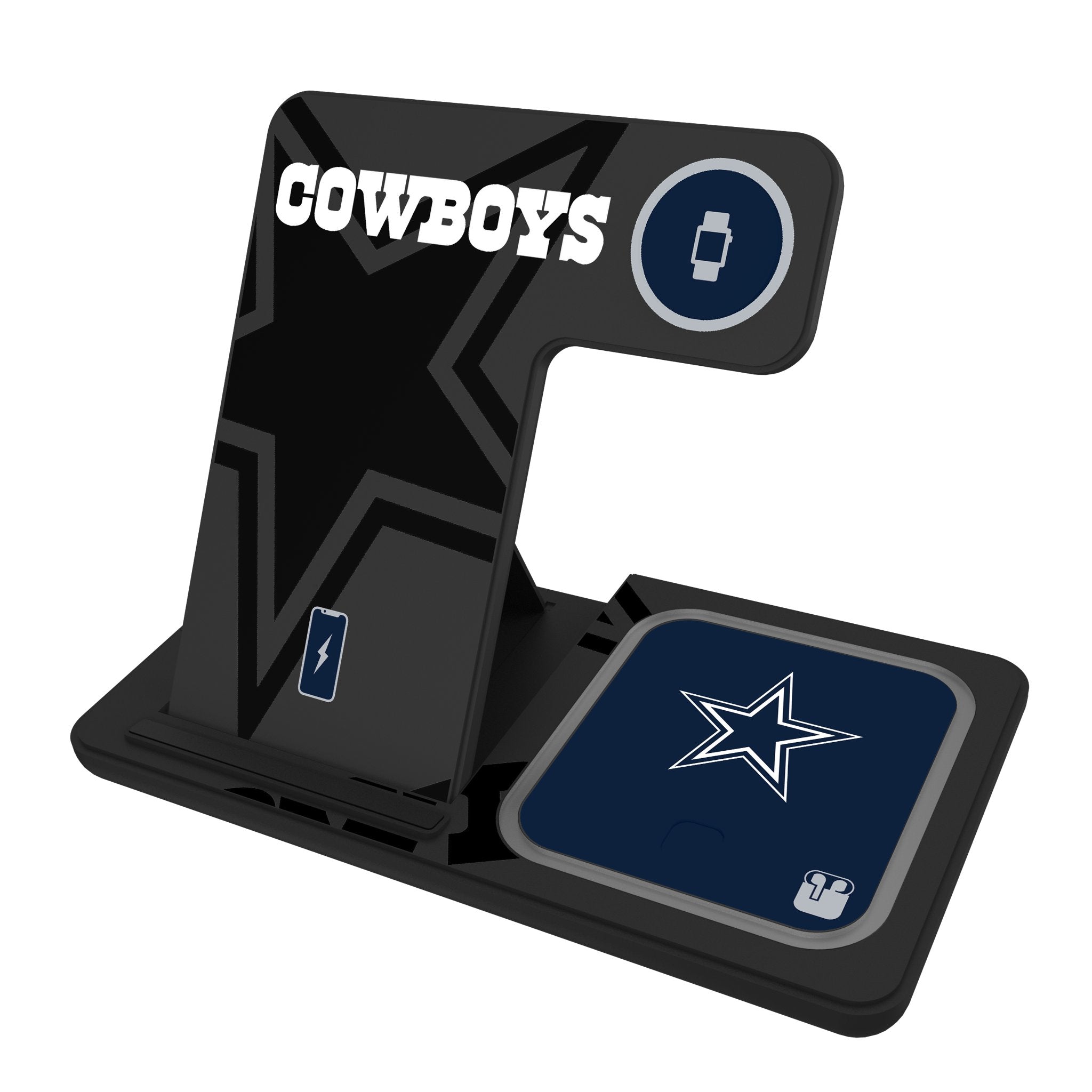 Dallas Cowboys Monocolor Tilt 3 in 1 Charging Station 1